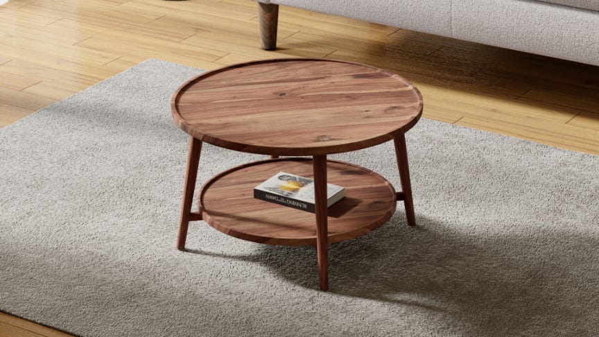 Kiva Solidwood Round Coffee Table