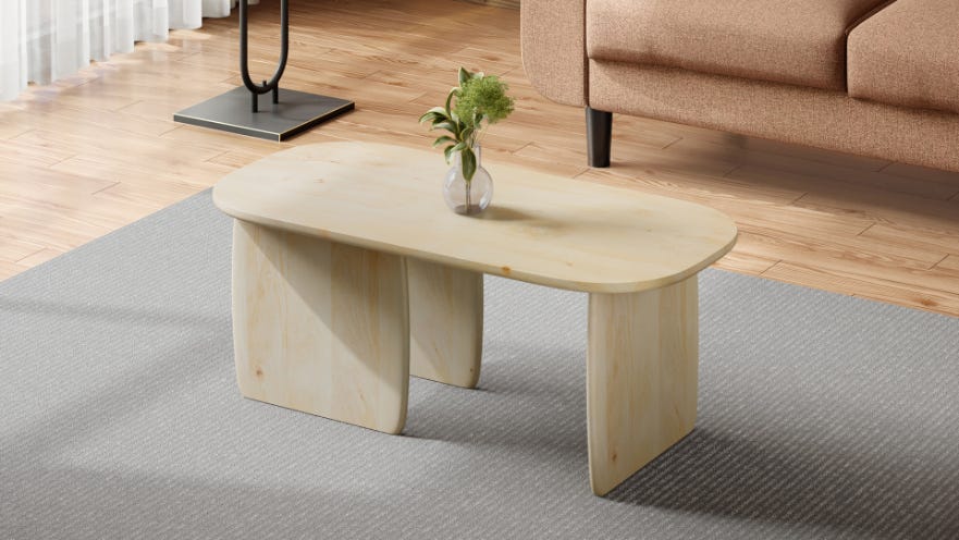 Nura Solidwood Rectangular Coffee Table