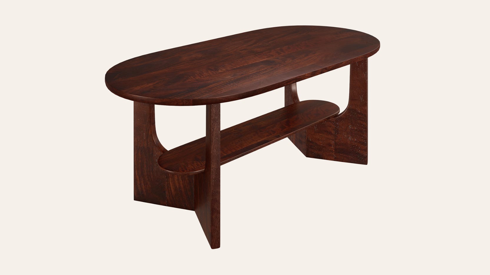 Ruvo Solidwood Oval Coffee Table