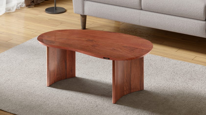 Ember Solidwood Asymmetrical Coffee Table