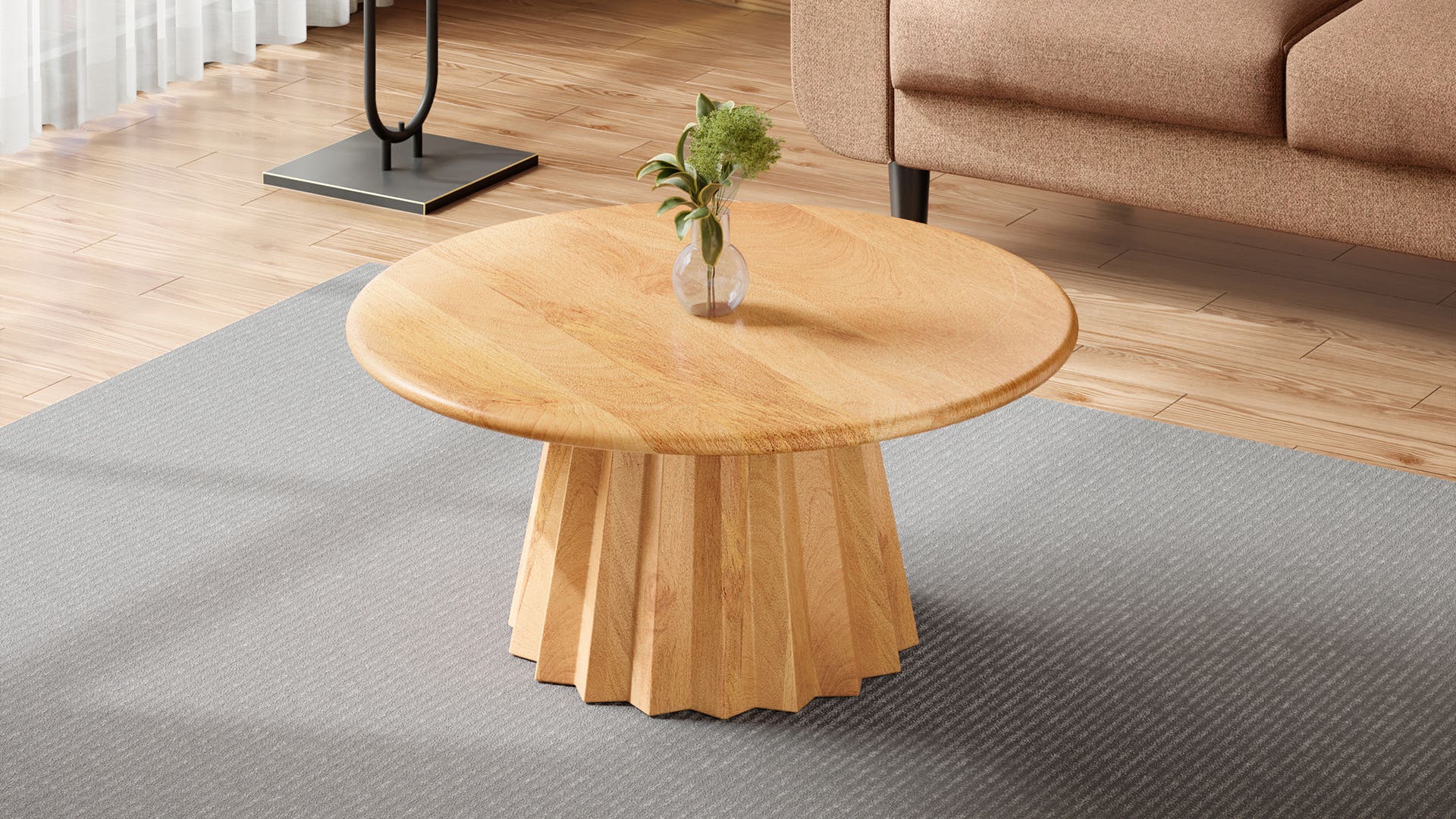 Liora Solidwood Round Coffee Table
