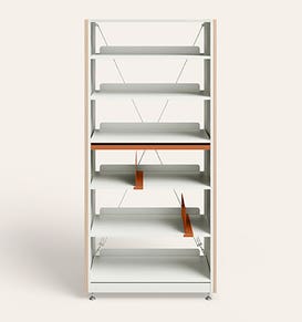 Radiance Book Racks - Wall Sided Unit 1200Mm 300Mm Display Storage