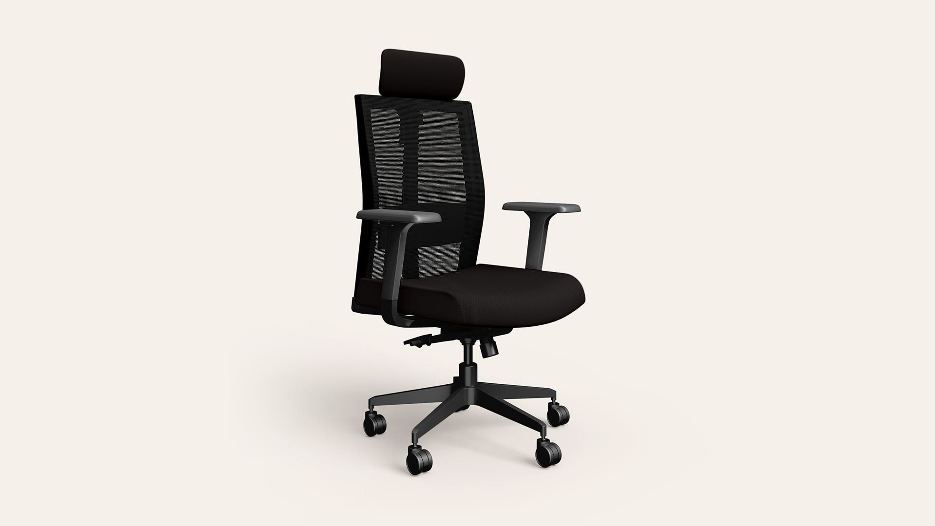 Aero High Back Knitted Fabric Ergonomic Office Chair (Black Ink)