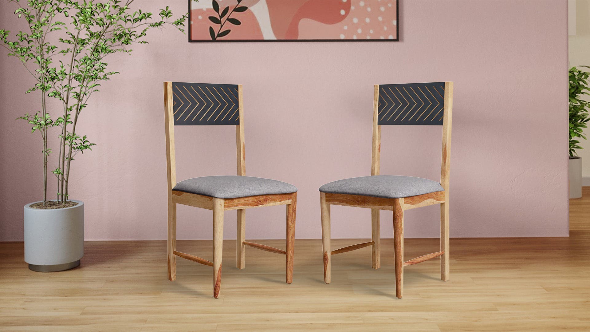 Cesar Fabric Dining Chair (Set of 2)
