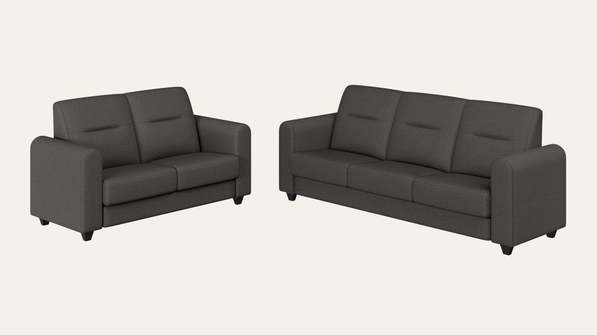 Aspire 5-Seater Fabric Sofa Set (3 Seater + 2 Seater)