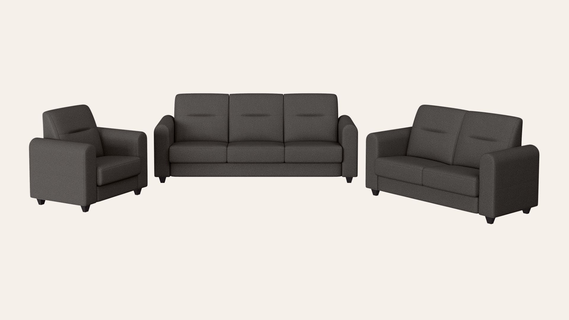 Aspire 6-Seater Fabric Sofa Set (3 Seater + 2 Seater + 1 Seater)