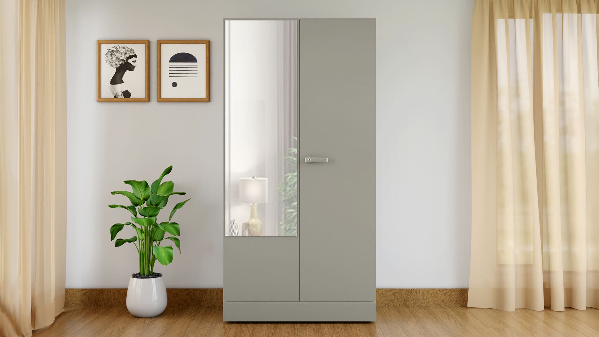 Auraline 2-Door Steel Almirah