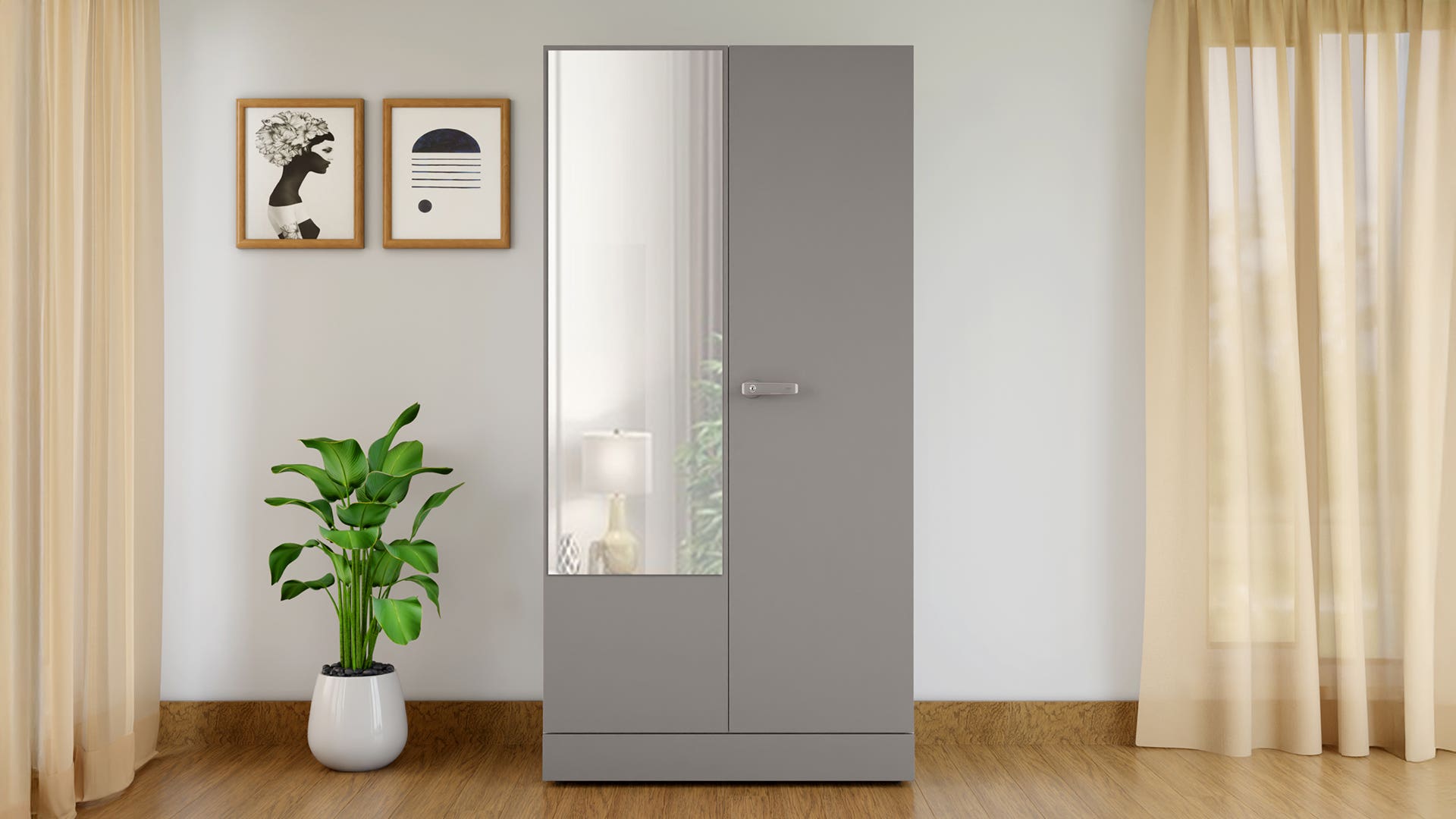 Auraline 2-Door Steel Almirah