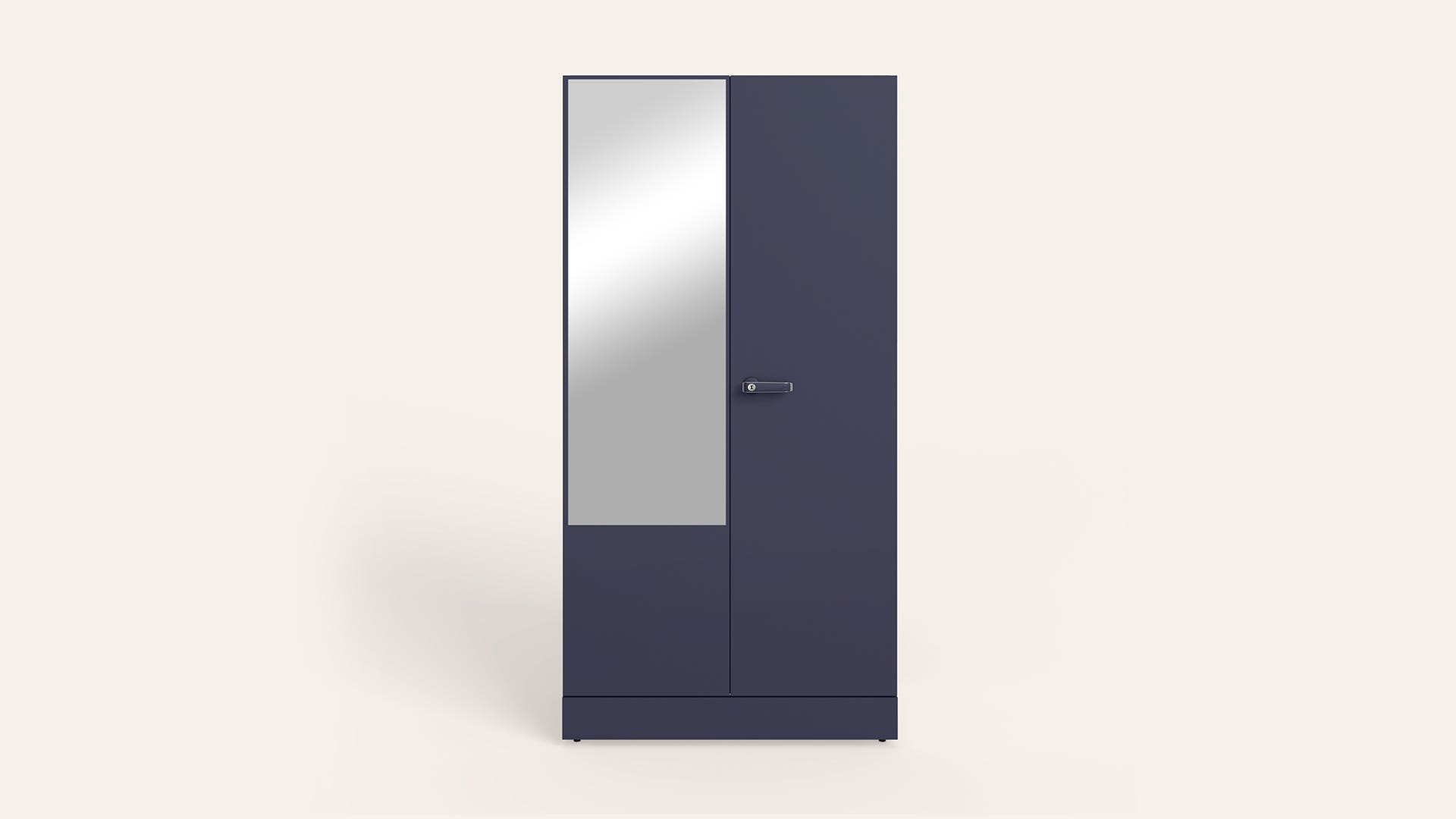 Auraline® Men Premium 2-Door Steel Almirah/Wardrobe with Mirror (Textured Navy Blue)