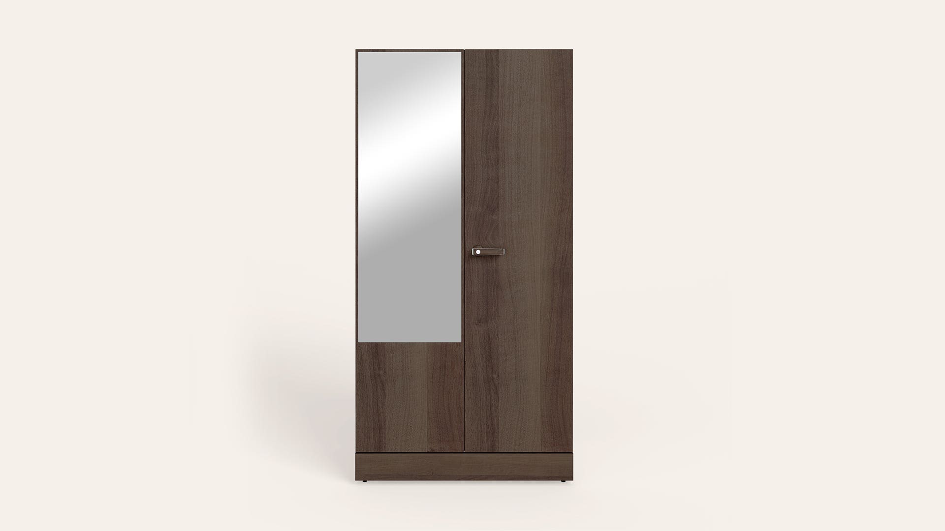 Auraline® Men Premium 2-Door Steel Almirah/Wardrobe with Mirror (Walnut)