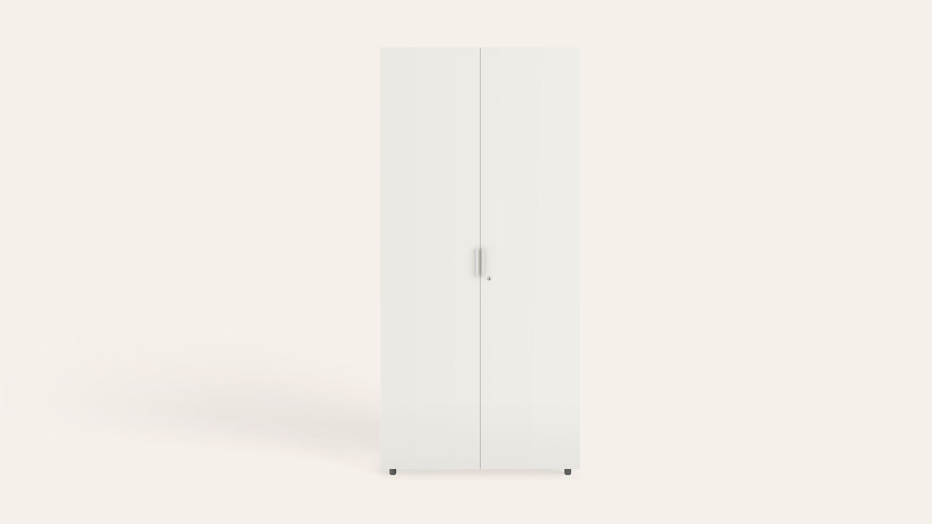 Bay Full Height Metal Storage Cabinet - 900 X 1950 (Sugar White)
