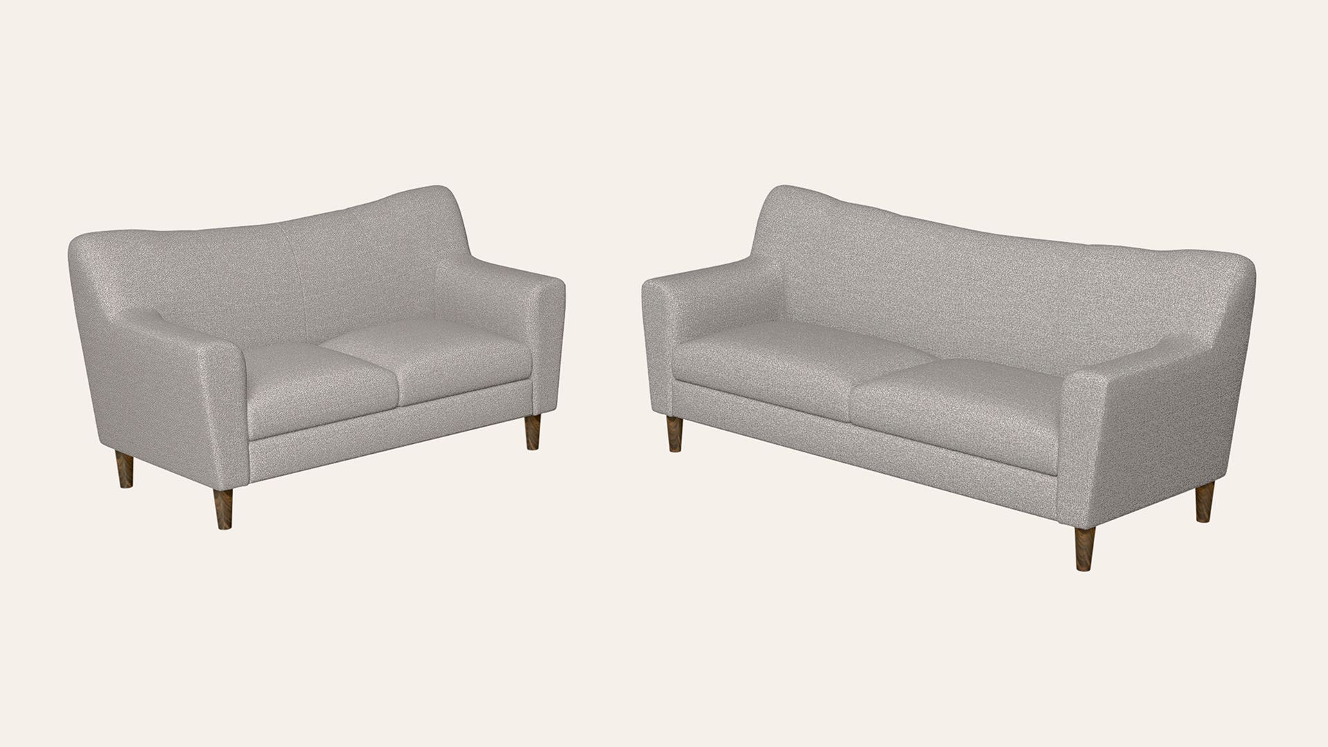 Bevelark 5-Seater Fabric Sofa Set (3 Seater + 2 Seater)