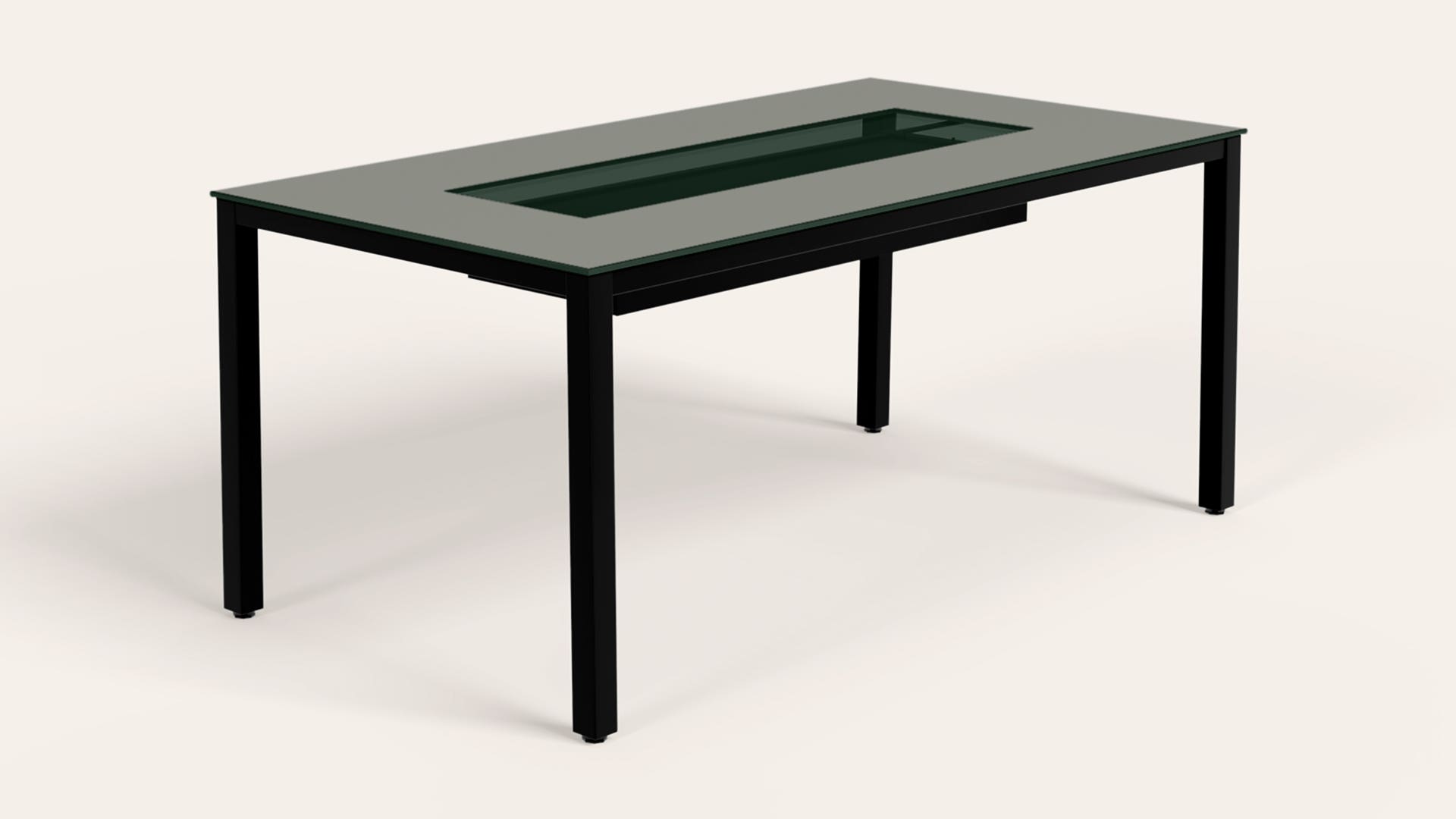 Bezel 6-Seater Metal Dining Table