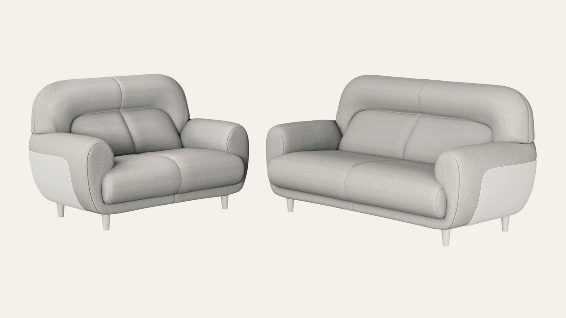Chubby 5-Seater Fabric Sofa Set (3 Seater + 2 Seater)