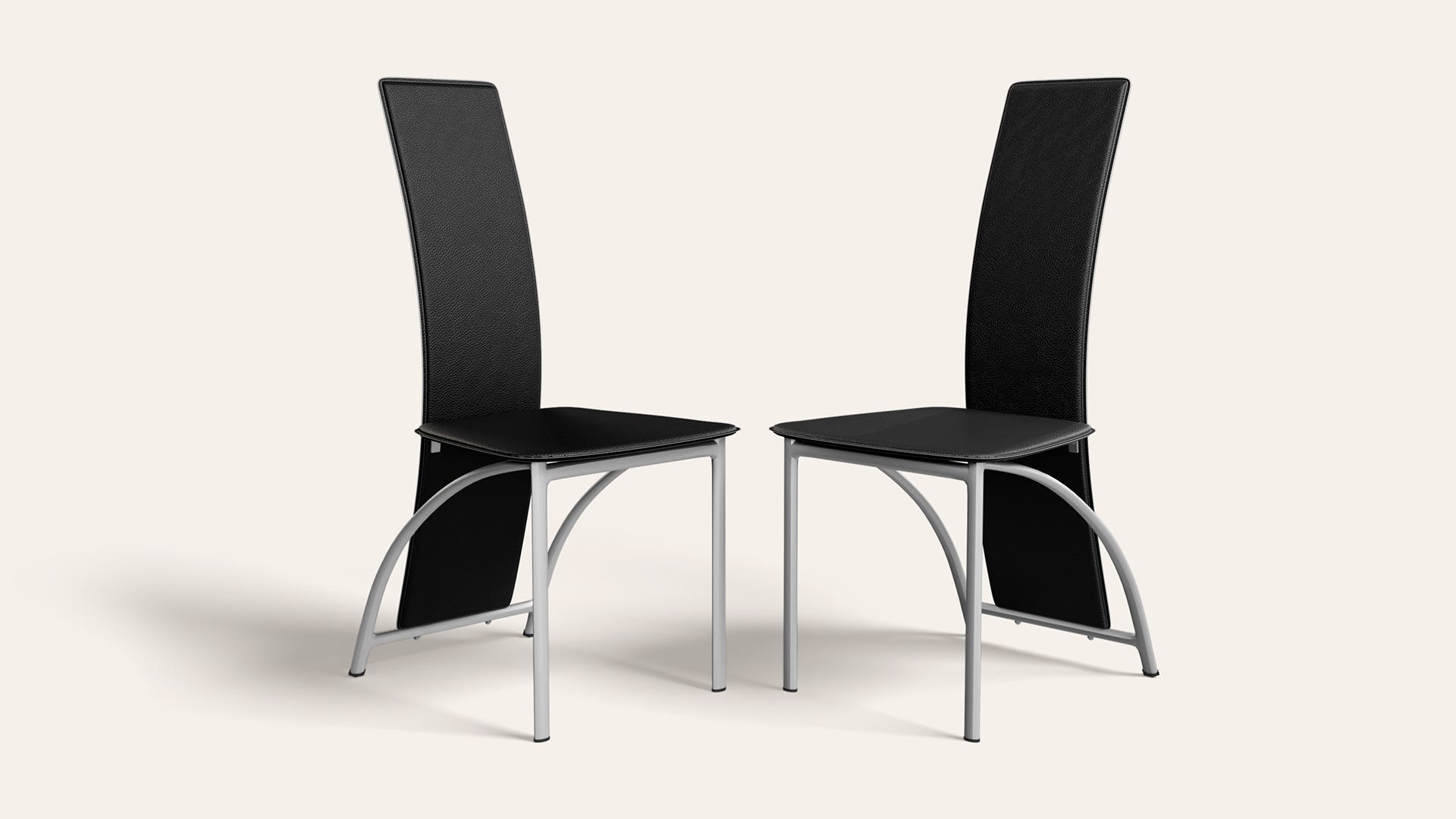 Ebony Leatherette Dining Chair (Set of 2)