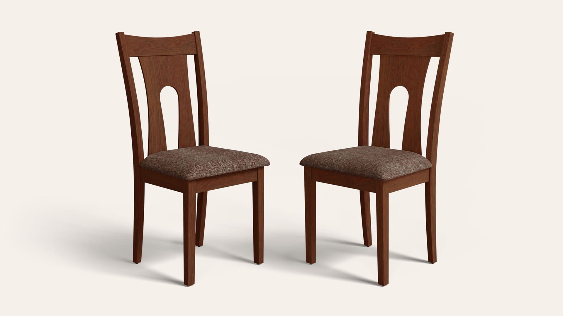 Honey Fabric Dining Chair (Set of 2)
