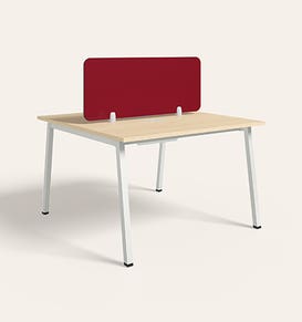 Flow 1200 X 1200 Double Sided With Screen Workdesk