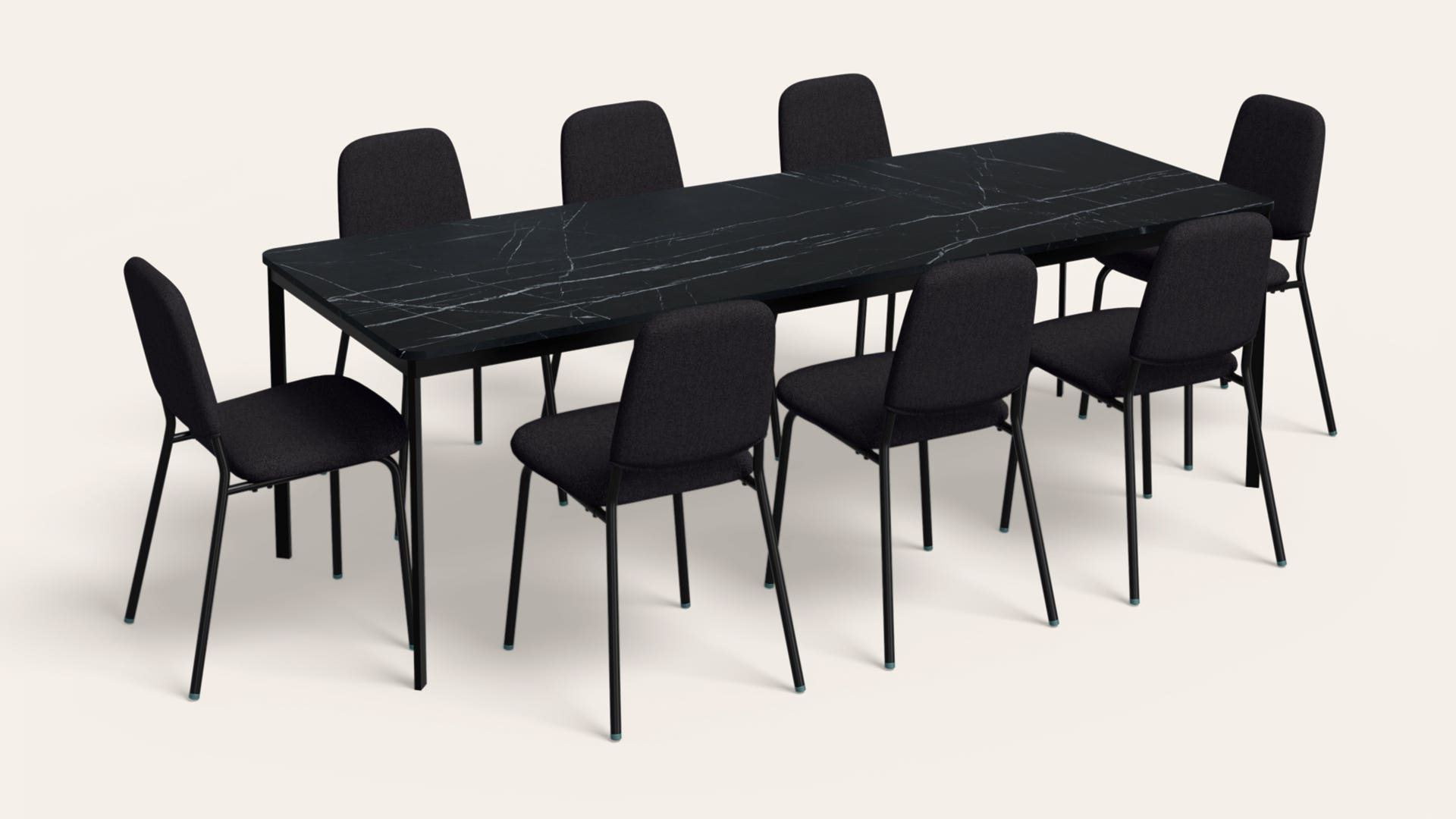 Franky and Kalyx 8-Seater Wooden Rectangular Dining Set