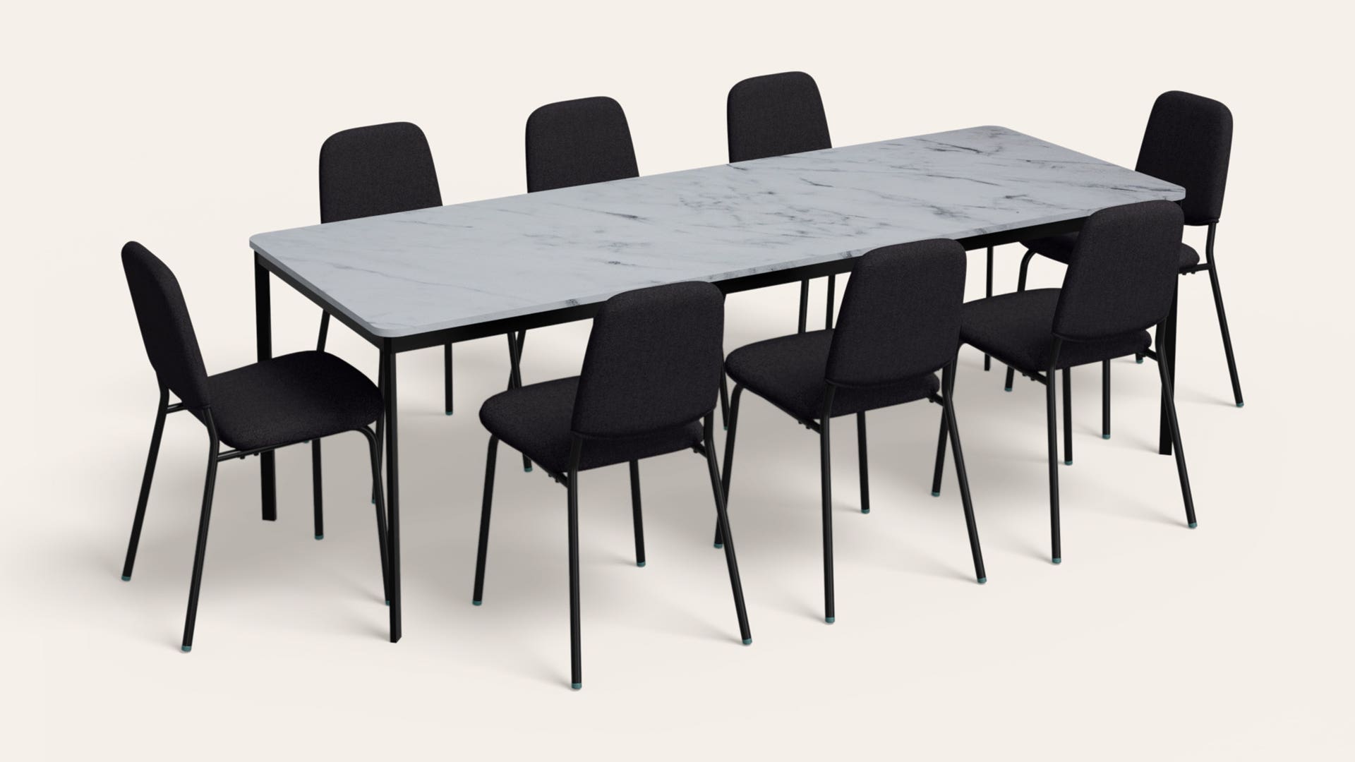 Franky and Kalyx 8-Seater Wooden Rectangular Dining Set