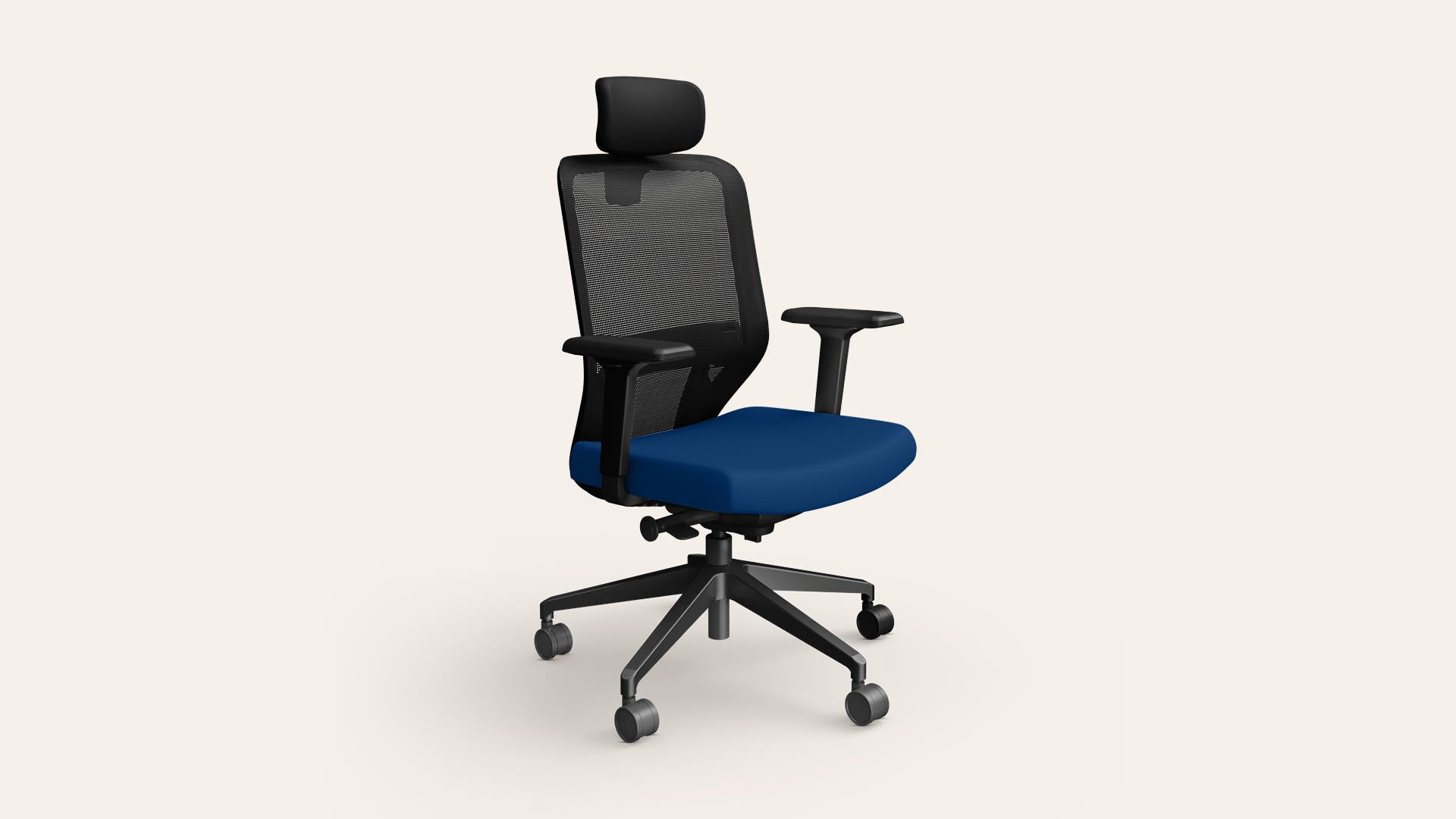 Greta 2.0 High Back Fabric Ergonomic Office Chair (Royal Blue with Black Body)