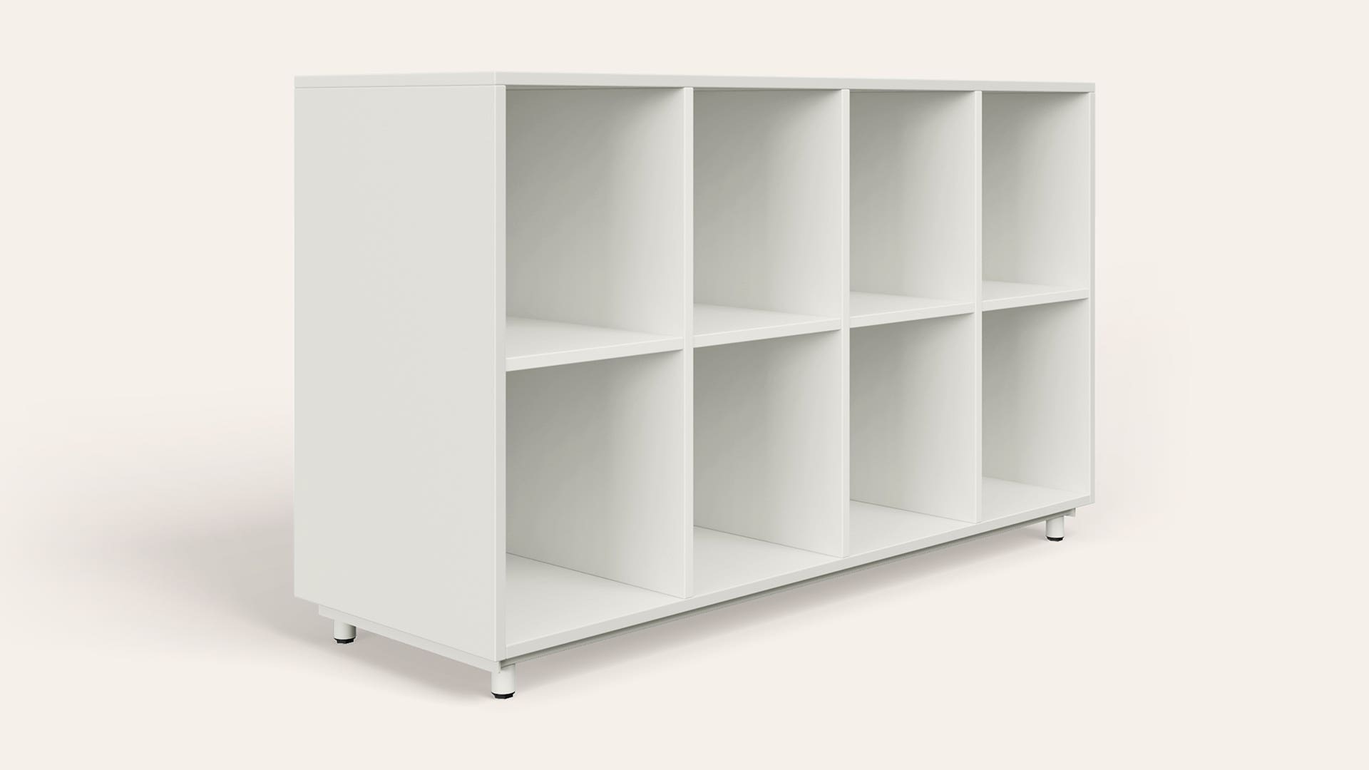 Hive 8 Compartments Open Storage Cabinet (Sugar White)