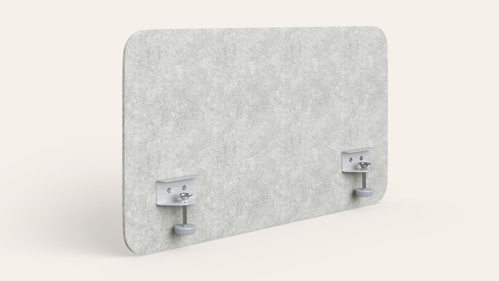 Hush Edge Mounted Privacy Screen - 800 X 450 (Warm Grey)