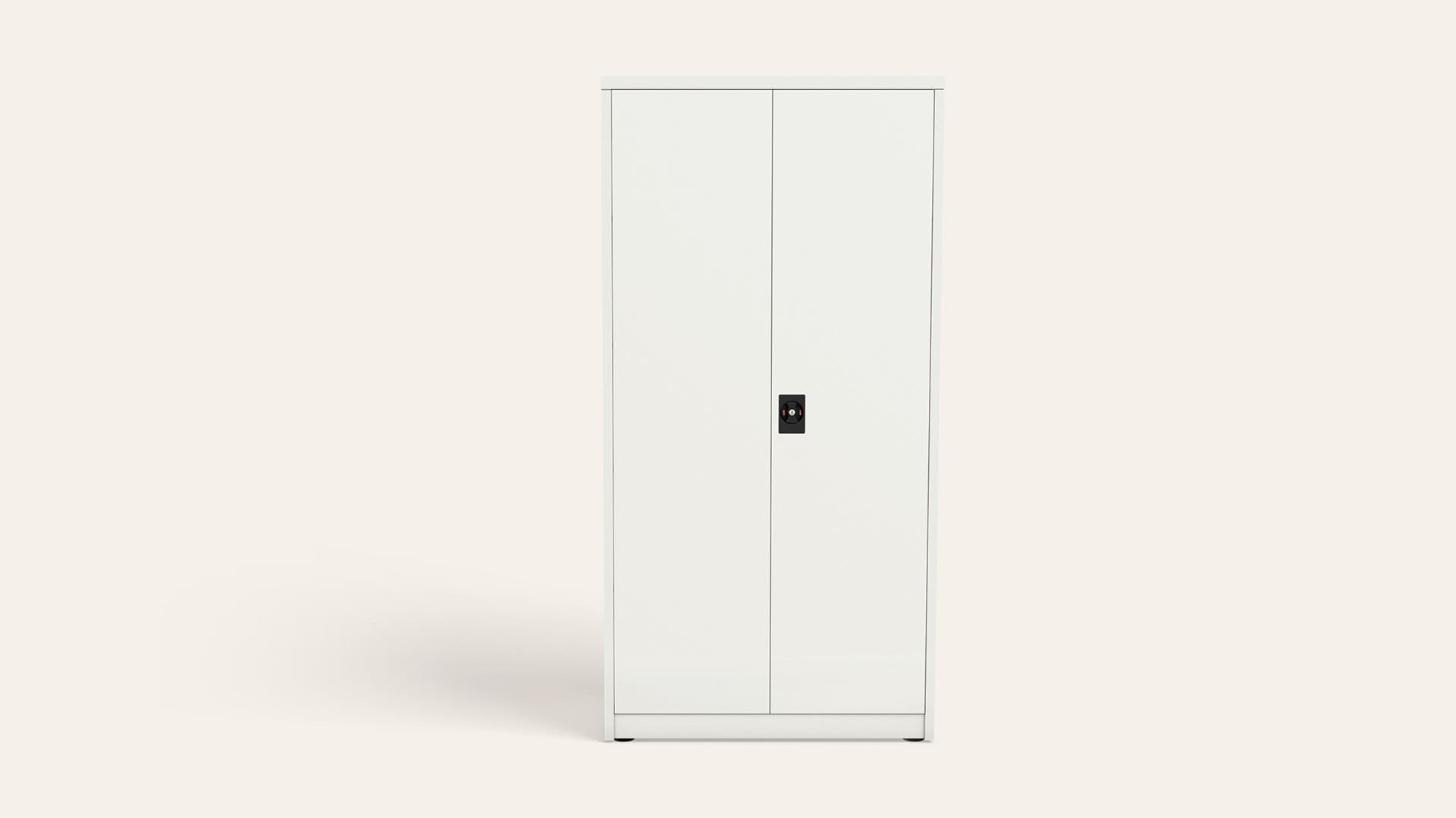 KD Plain Metal Storage Cupboard - Full Height (Bond White)