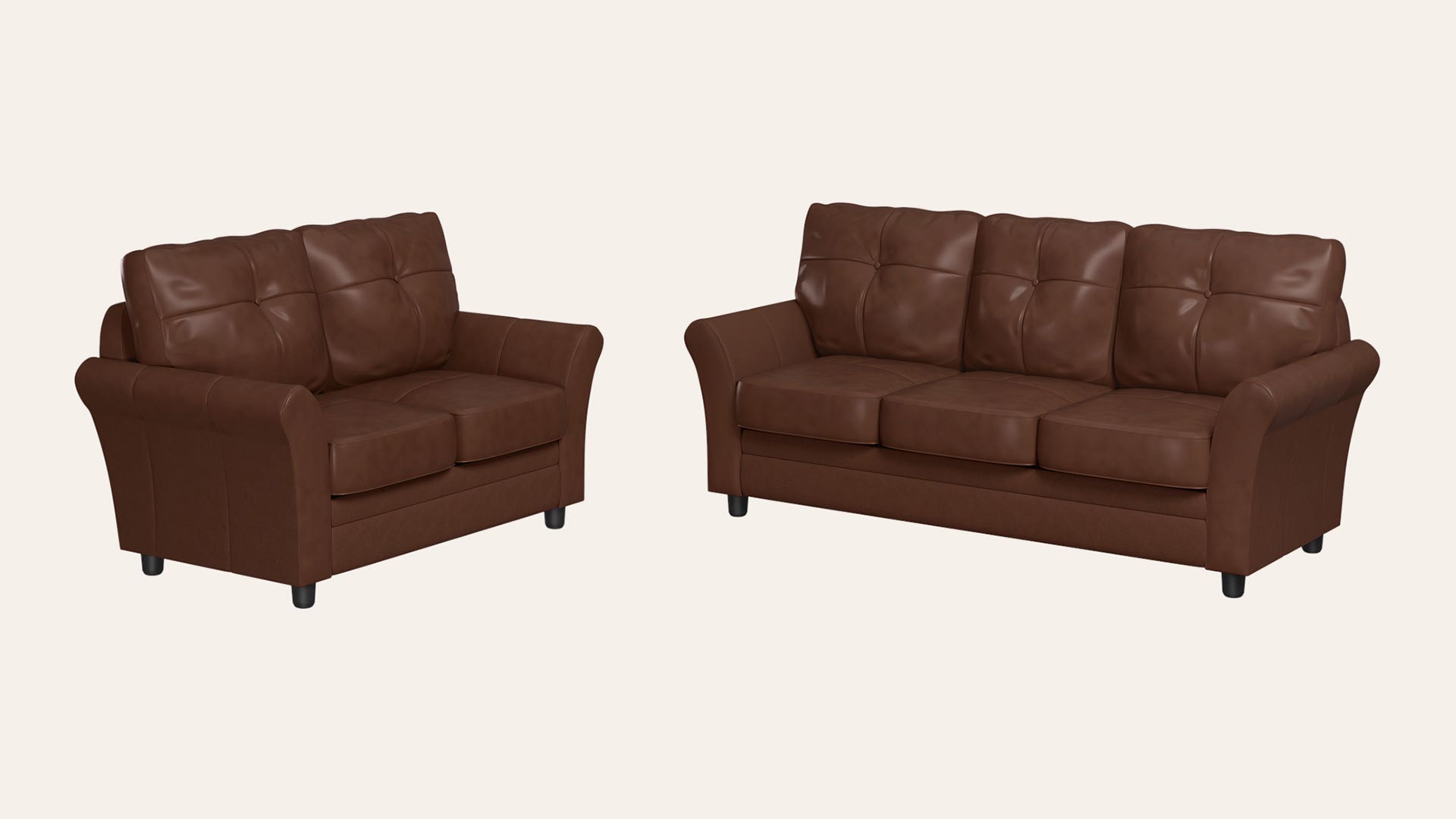 Orlando Plus 5-Seater Leather Sofa Set (3 Seater + 2 Seater)