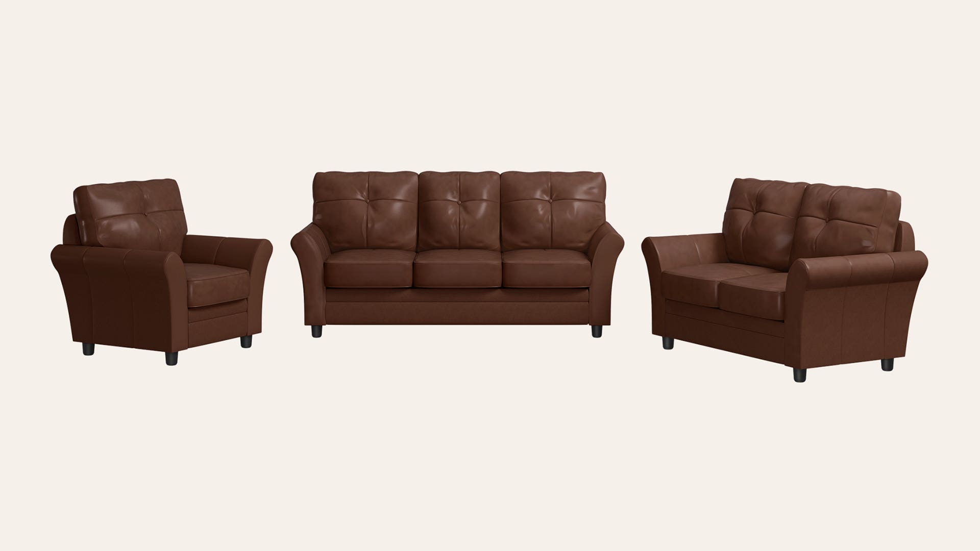 Orlando Plus 6-Seater Leather Sofa Set (3 Seater + 2 Seater + 1 Seater)