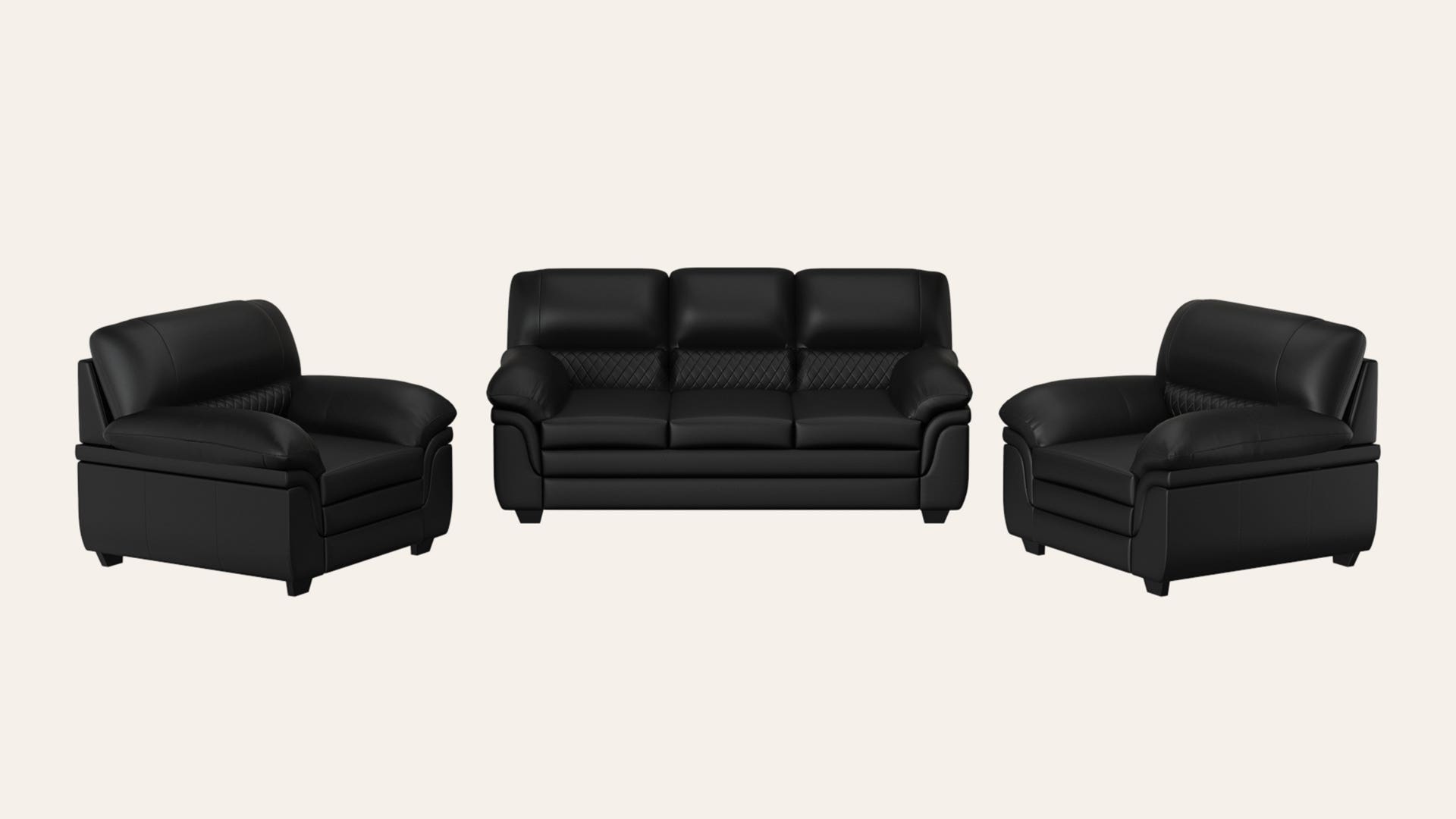 Orleans Plus 5-Seater Leather Sofa Set (3 Seater + 1 Seater + 1 Seater)