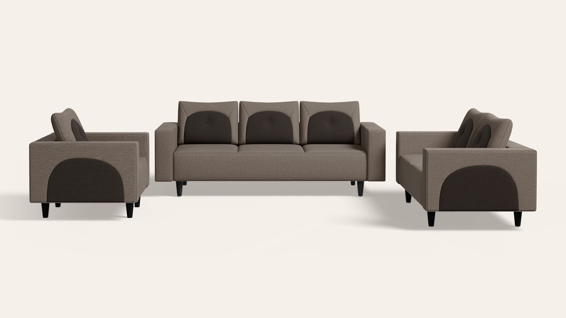 Pangram 6-Seater Fabric Sofa Set (3+2+1)