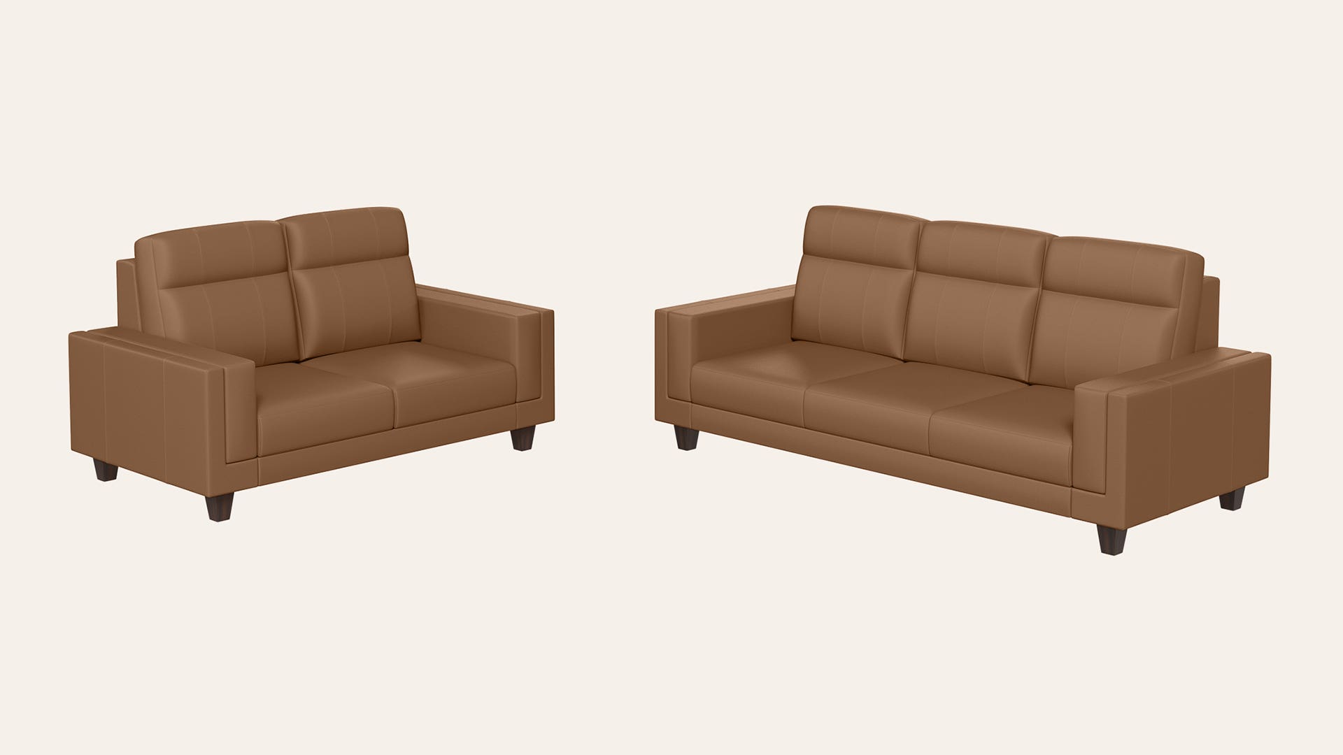 Paradise 5-Seater Synthetic Leather Sofa Set (3 Seater + 2 Seater)