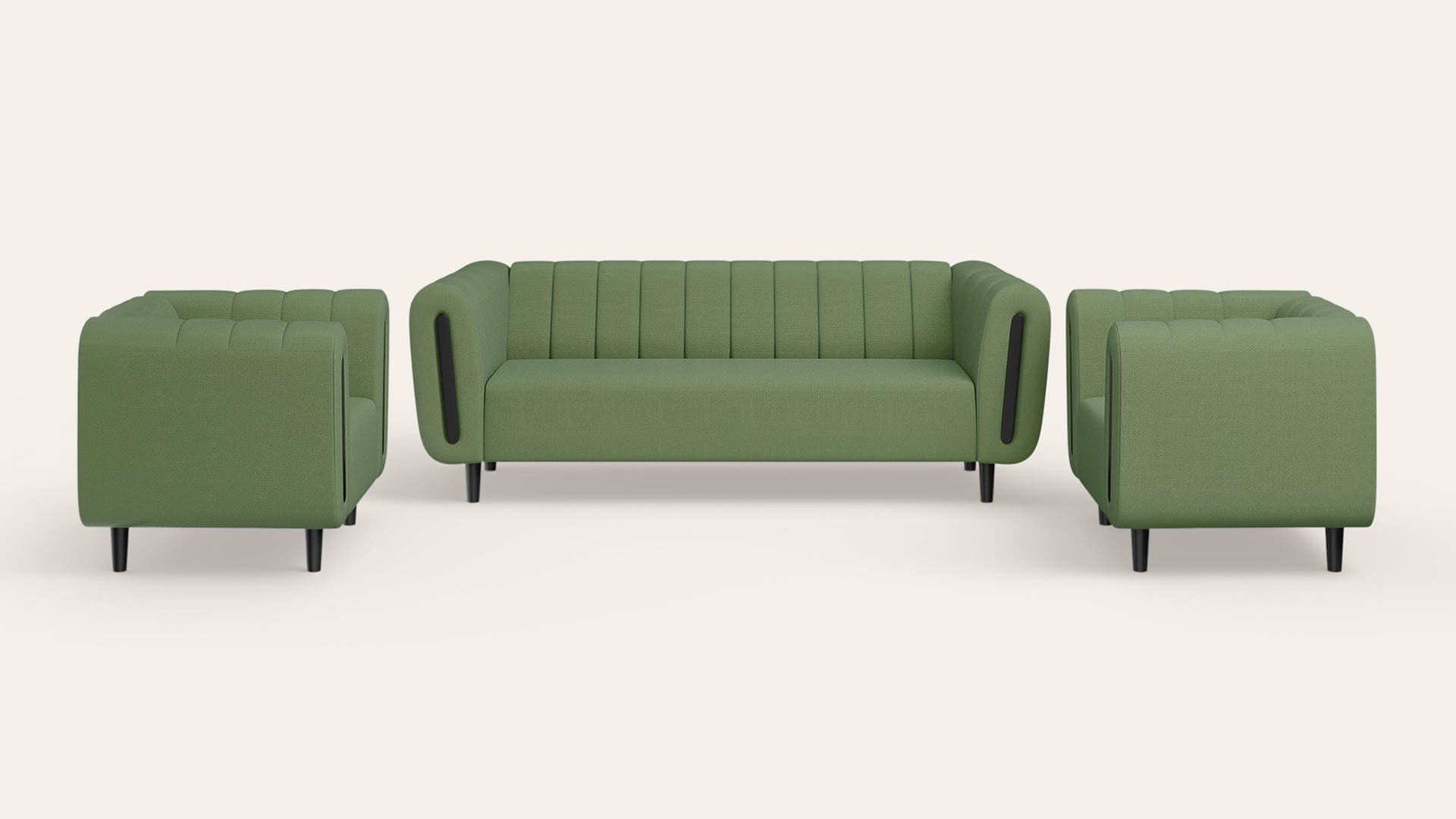 Paramount 5-Seater Fabric Sofa Set(3 Seater + 1 Seater + 1 Seater)