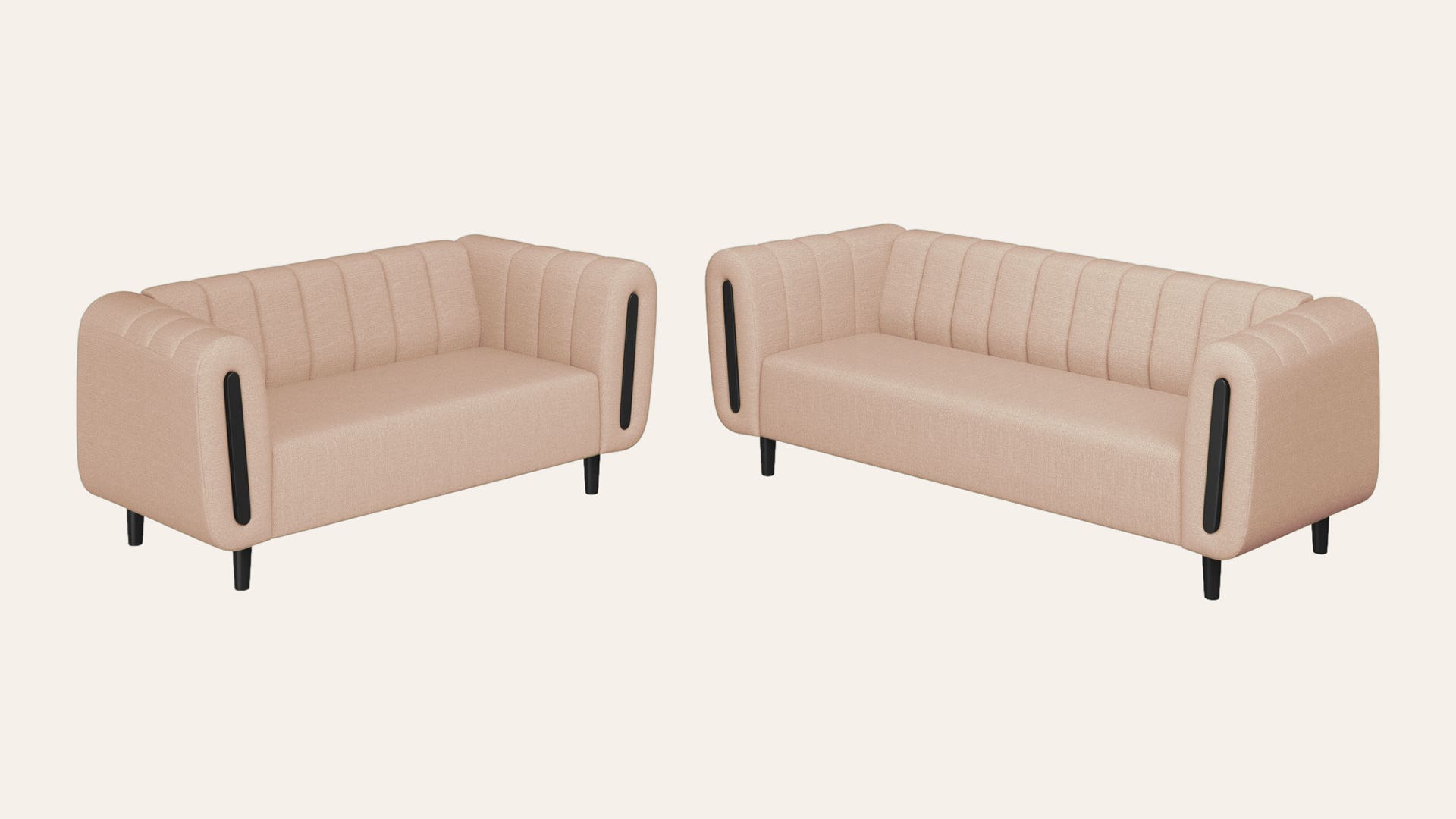 Paramount 5-Seater Fabric Sofa Set(3 Seater + 2 Seater)