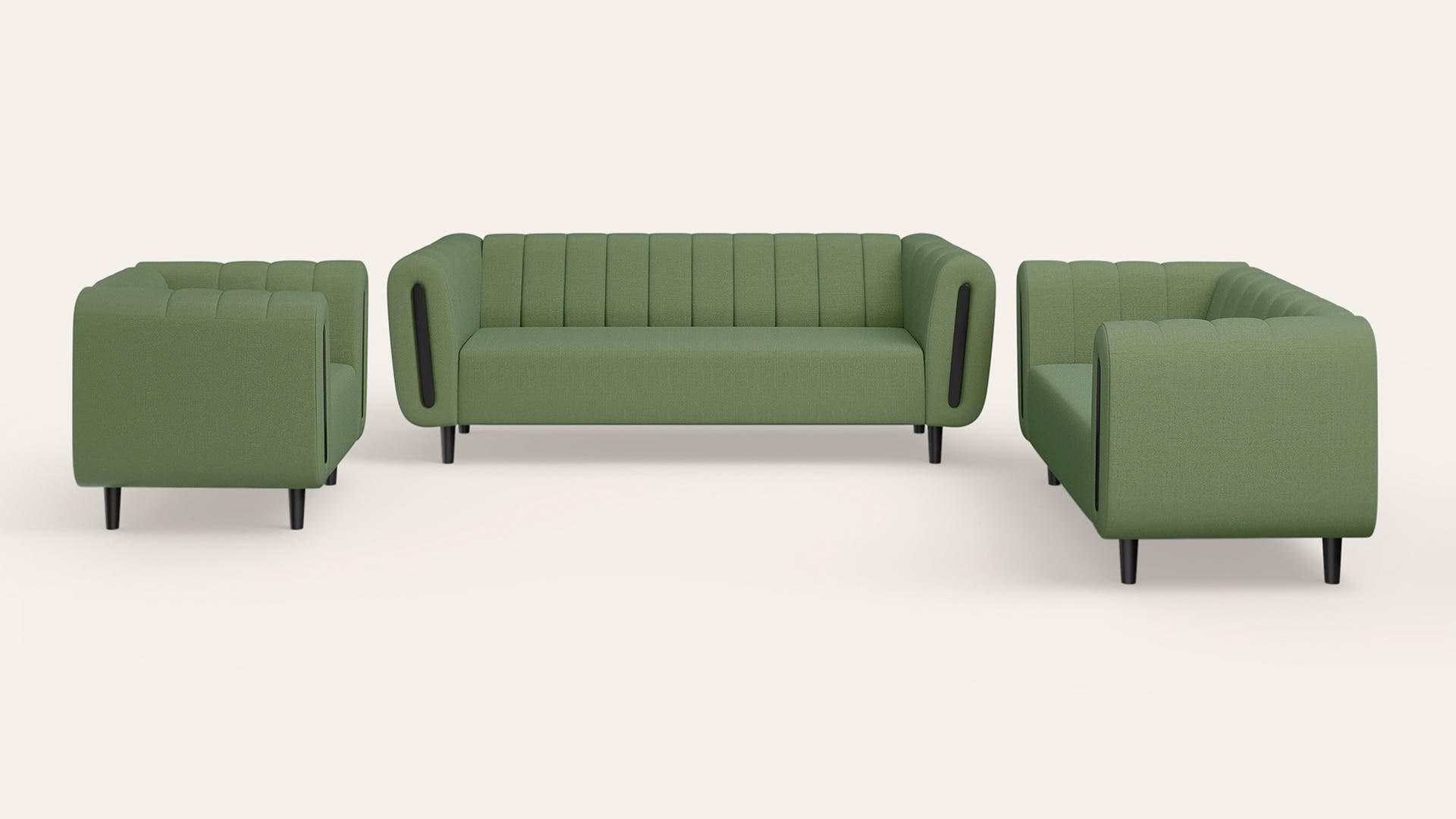 Paramount 6-Seater Fabric Sofa Set(3 Seater + 2 Seater + 1 Seater)
