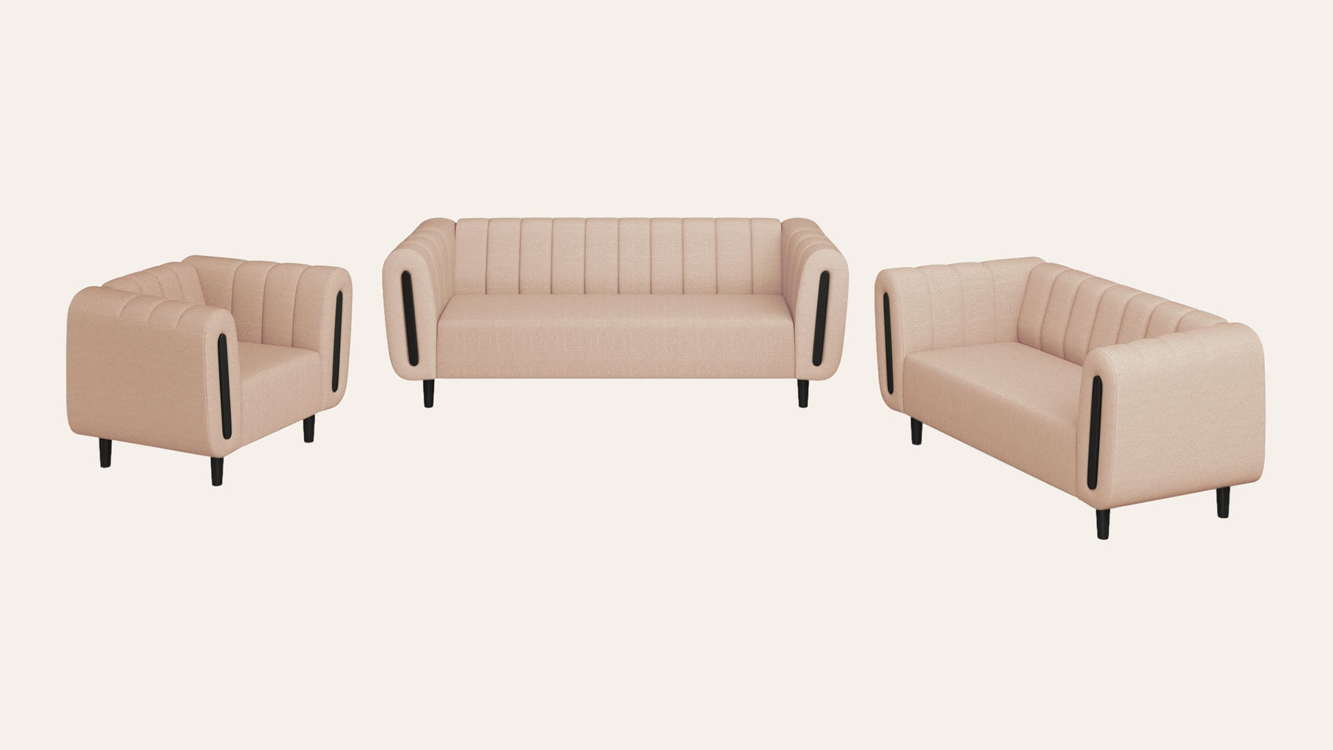 Paramount 6-Seater Fabric Sofa Set(3 Seater + 2 Seater + 1 Seater)