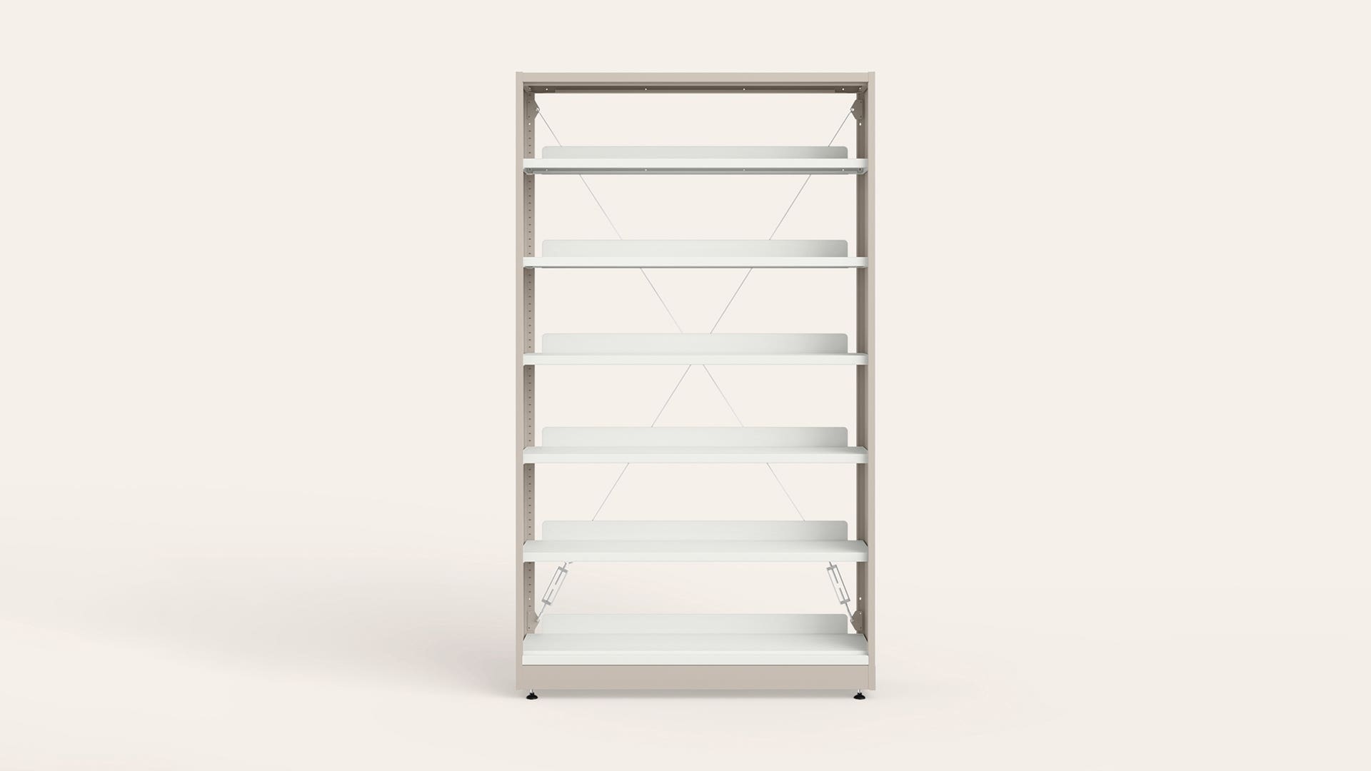 Radiance Open Shelf Book Cabinet (Warm Grey)