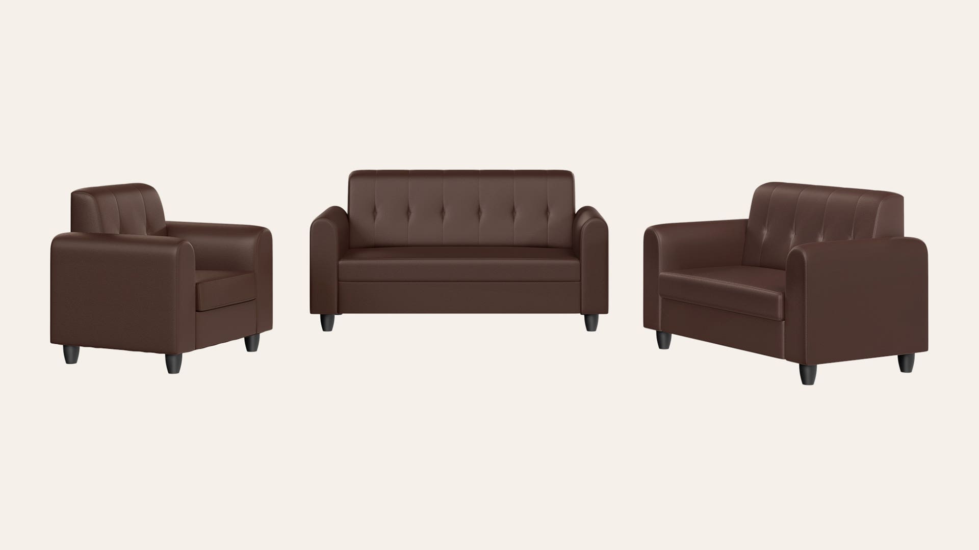 Rewind 6-Seater Fabric Sofa Set (3 Seater + 2 Seater + 1 Seater)