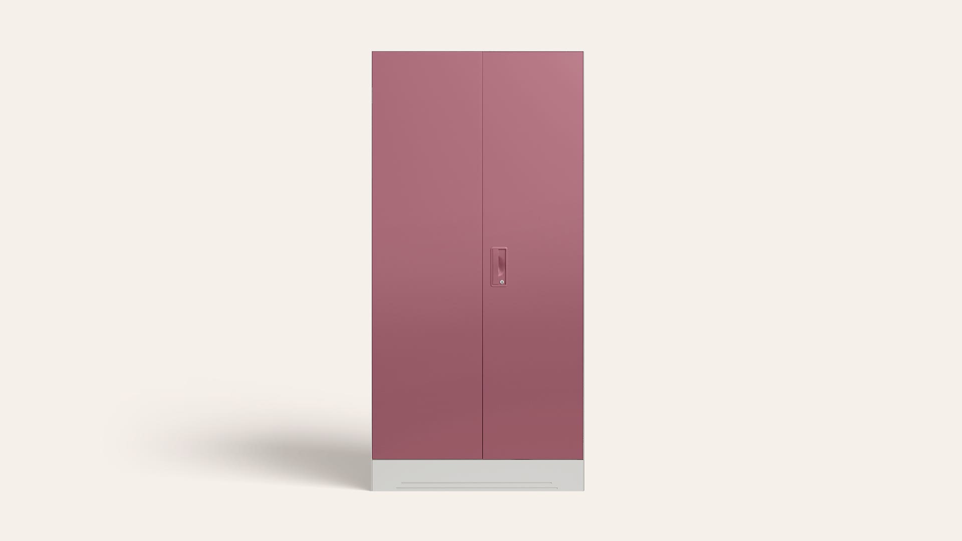 Slimline 2 Door Steel Almirah/Wardrobe (Dusty Rose)
