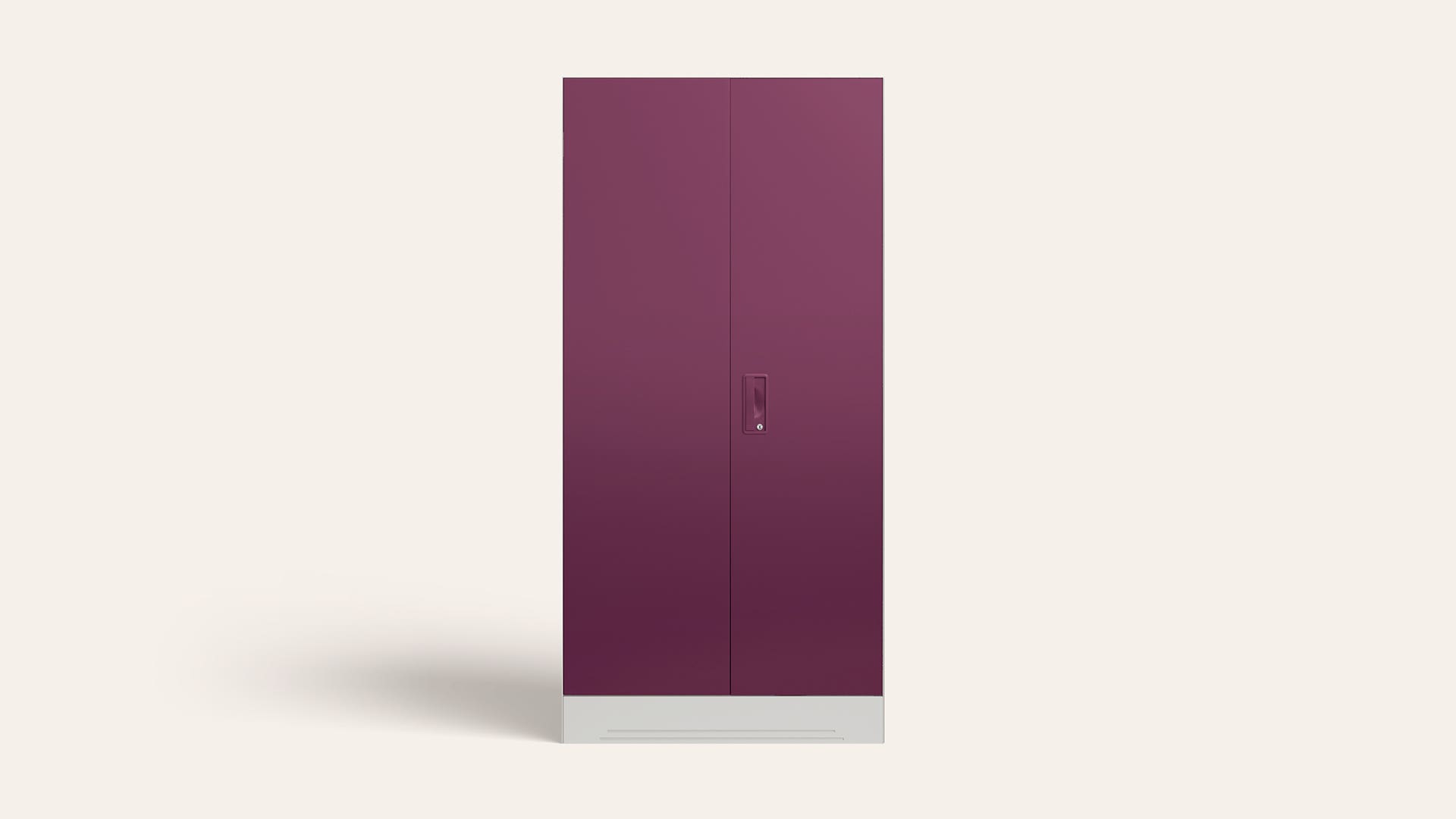 Slimline 2-Door Steel Almirah/Wardrobe (Textured Purple)