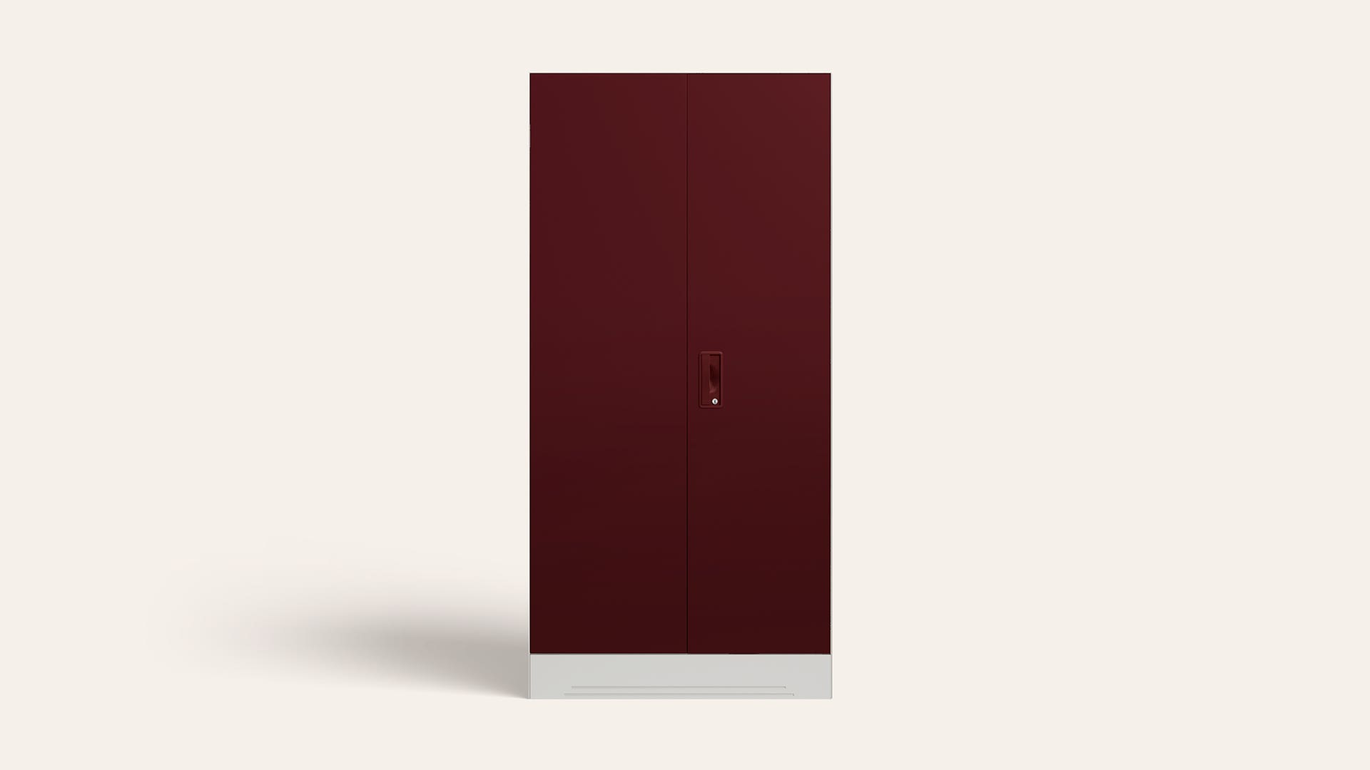 Slimline 2-Door Steel Almirah/Wardrobe (Russet)