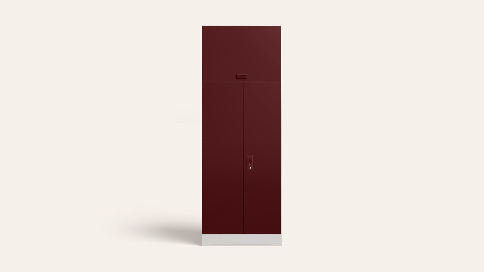 Slimline 2-Door Steel Almirah/Wardrobe (Russet)