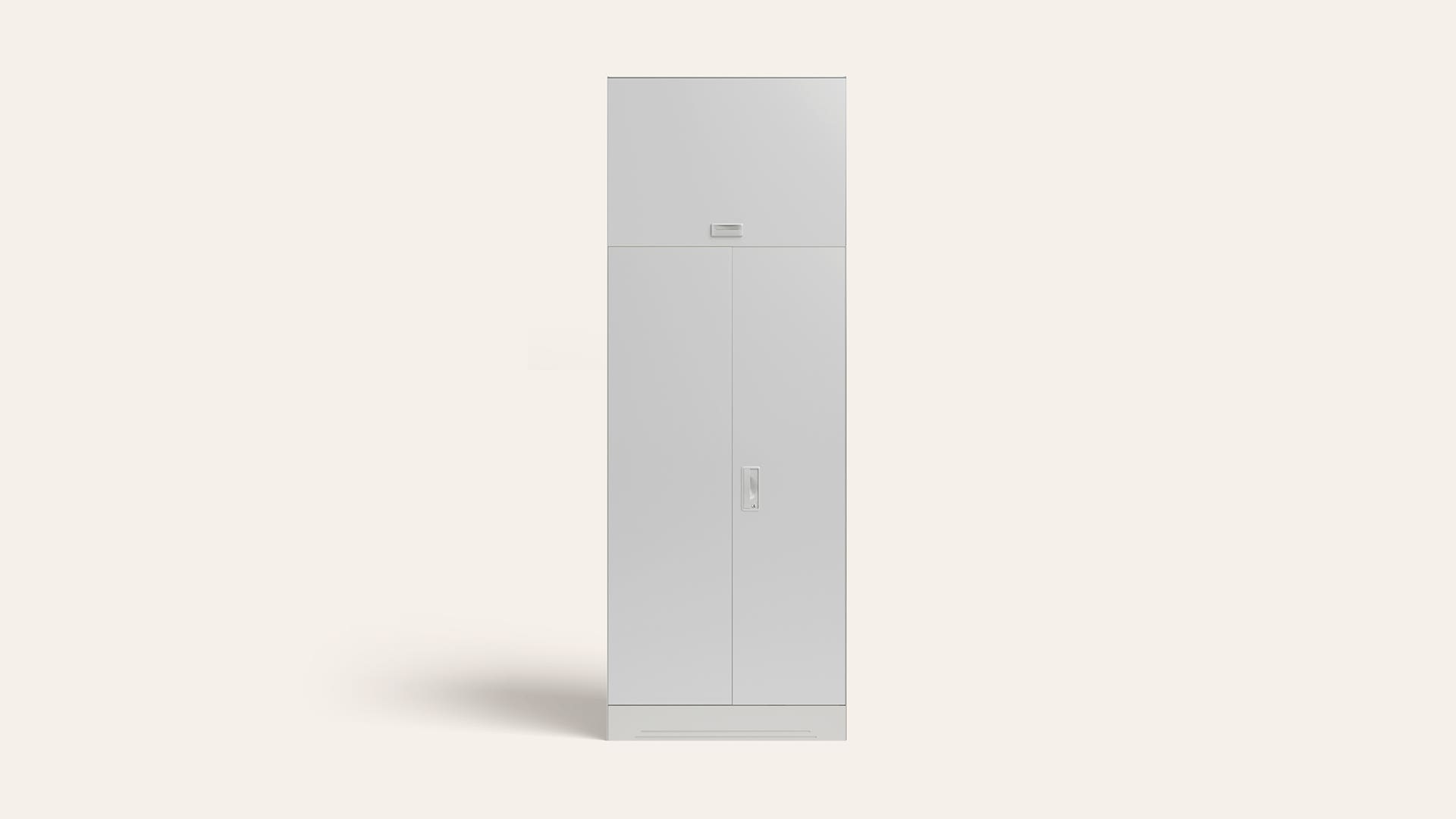 Slimline 2-Door Steel Almirah/Wardrobe (Royal Ivory)