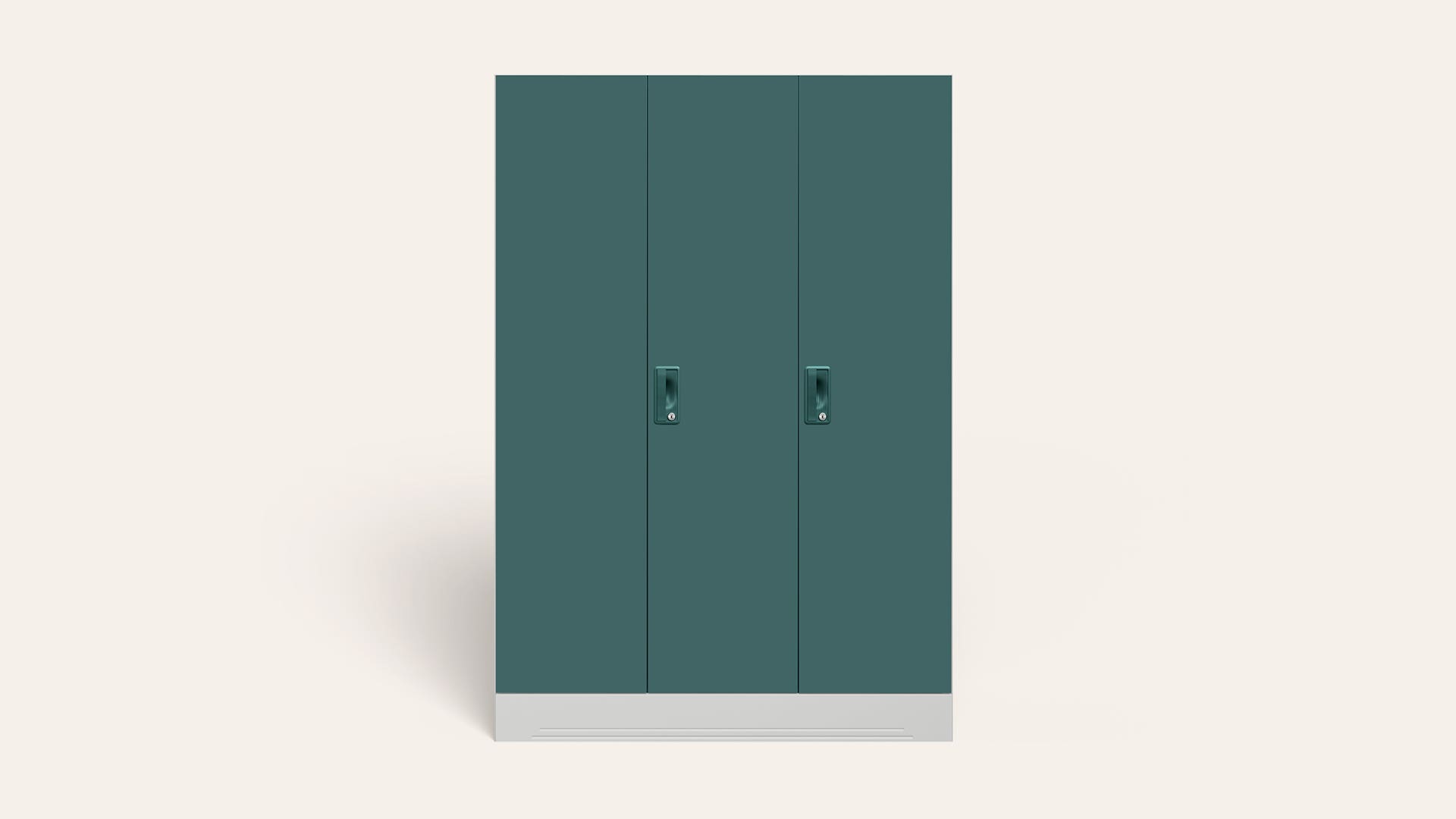 Slimline 3-Door Steel Almirah/Wardrobe (Textured Sea Pine)