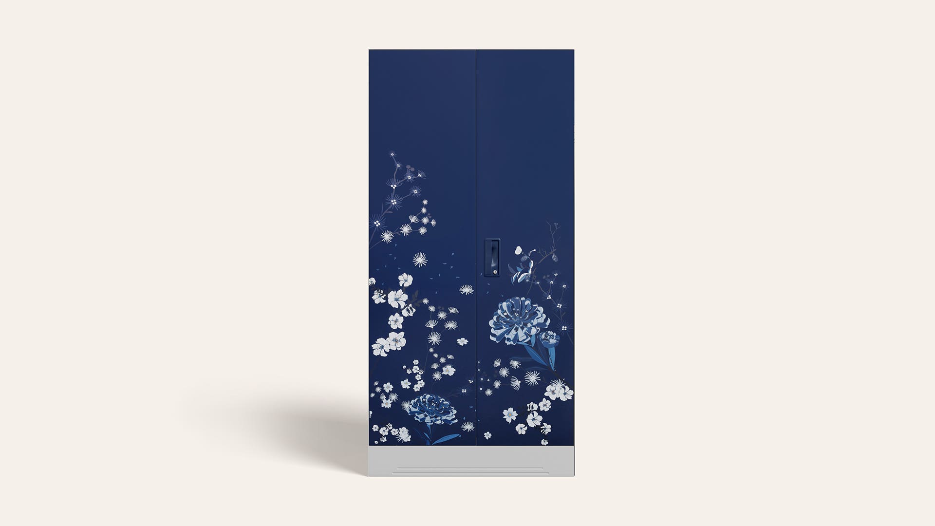 Slimline 2-Door Steel Almirah/Wardrobe (Digital Printed Midnight Blue)