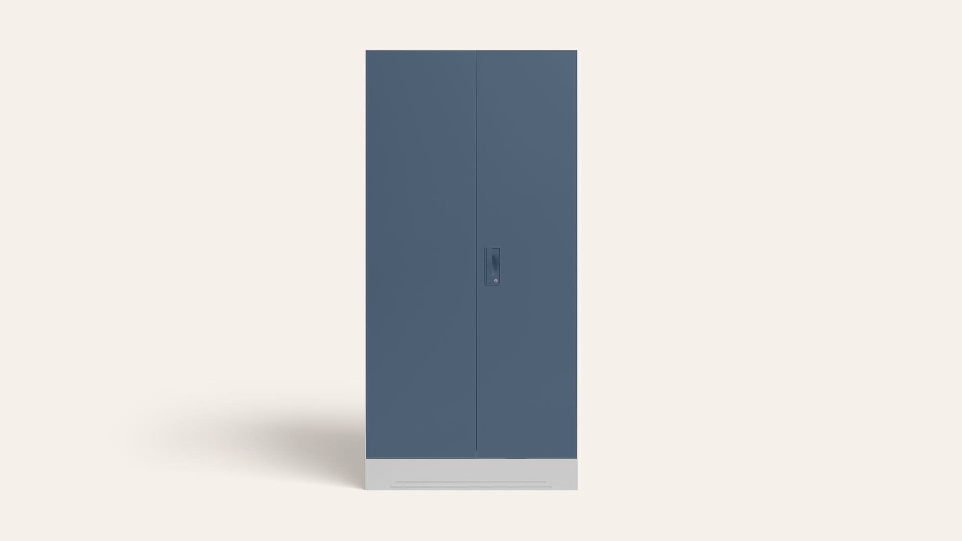 Slimline 2-Door Steel Almirah/Wardrobe (Blue Fusion)