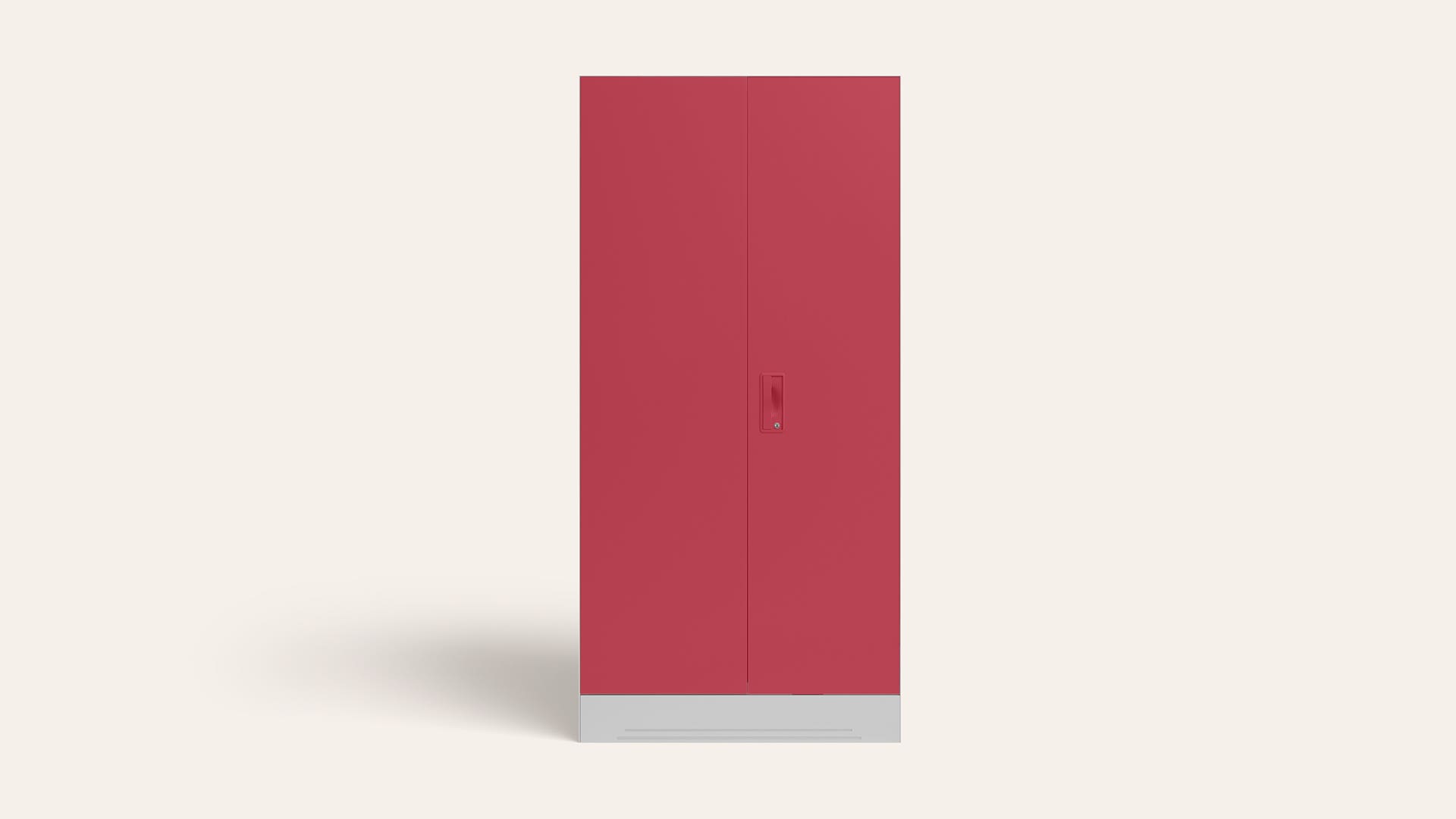 Slimline 2-Door Steel Almirah/Wardrobe (Winter Berry)