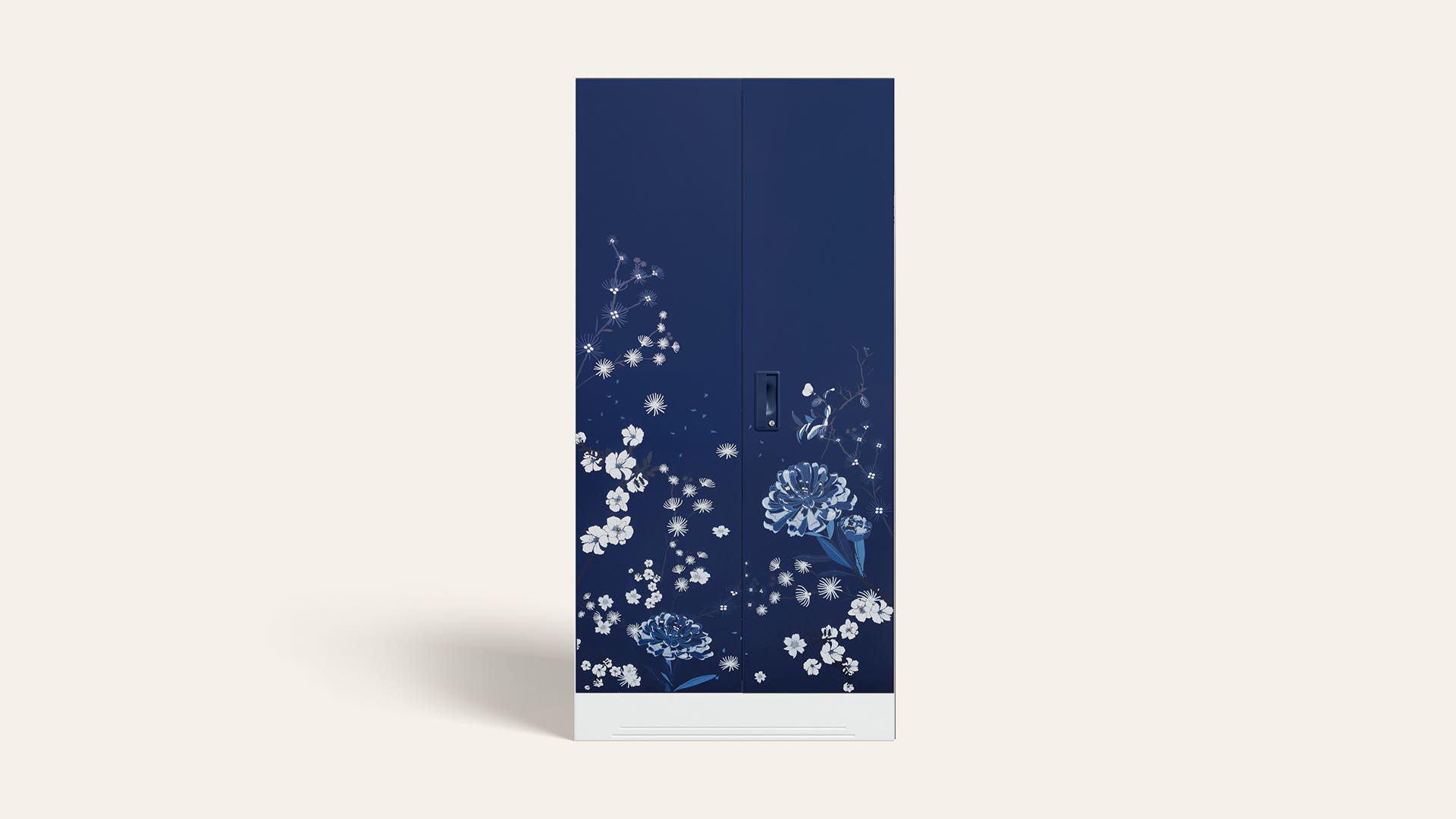 Slimline 2-Door Steel Almirah/Wardrobe (Digital Printed Midnight Blue)