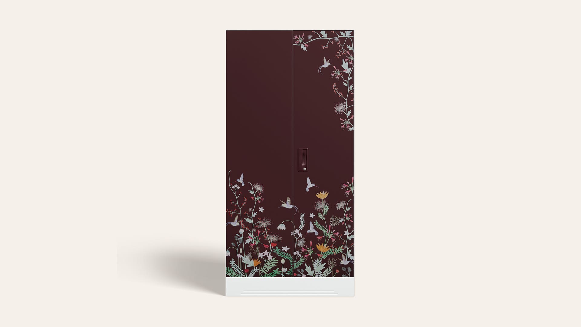 Slimline 2-Door Steel Almirah/Wardrobe (Digital Printed Russet)
