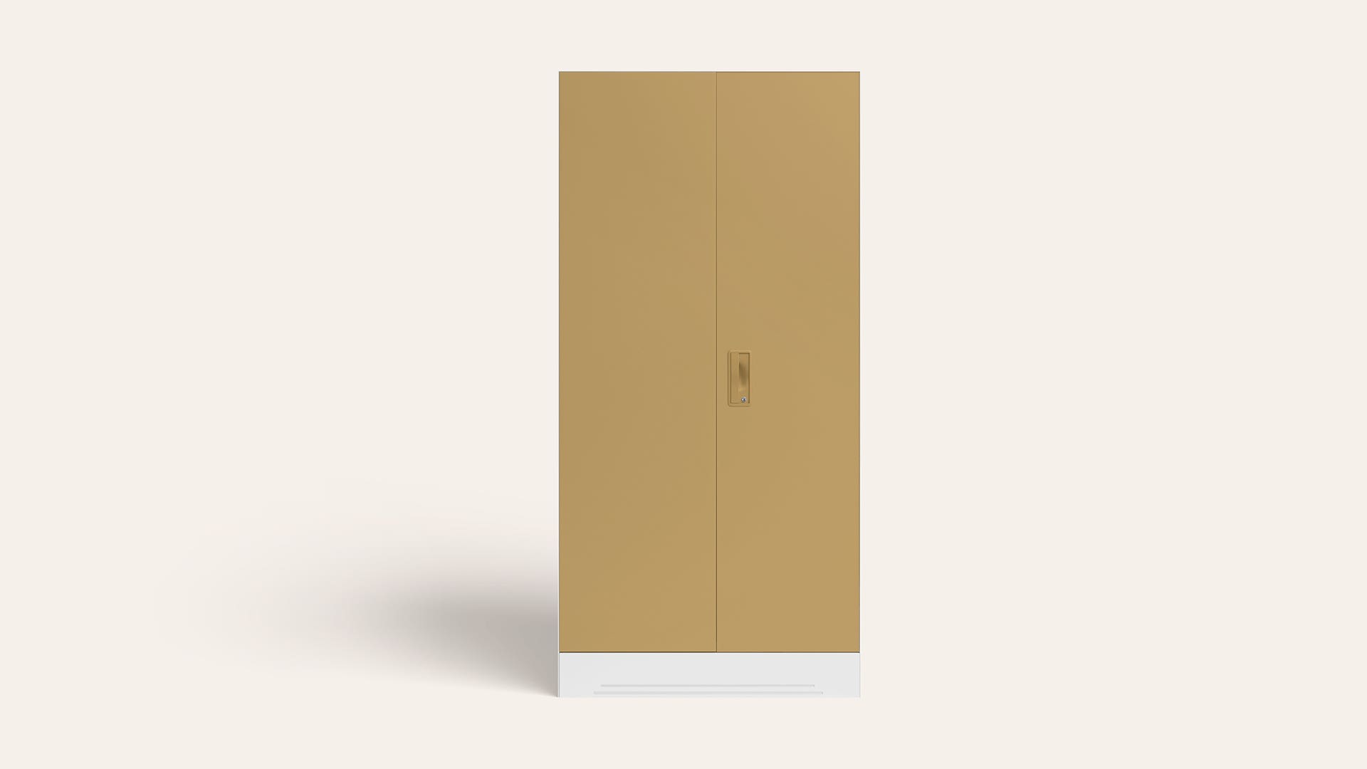 Slimline 2 Door Steel Almirah/Wardrobe (Textured Iced Coffee and Matte Alpine White)